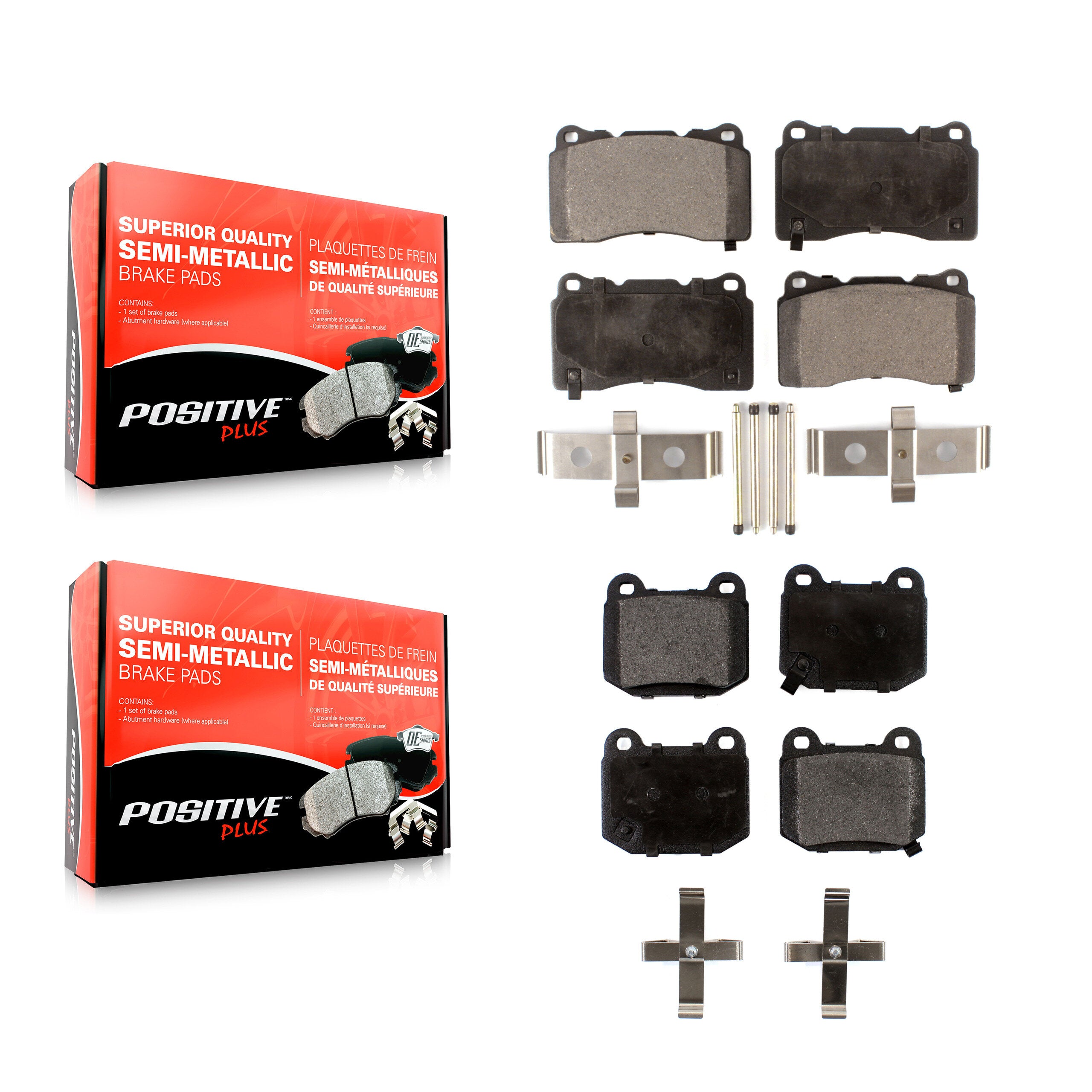 Positive Plus KPF-100011 Disc Brake Pad for 2003-2020 Toyota 86, Subaru BRZ and More - Front and Rear