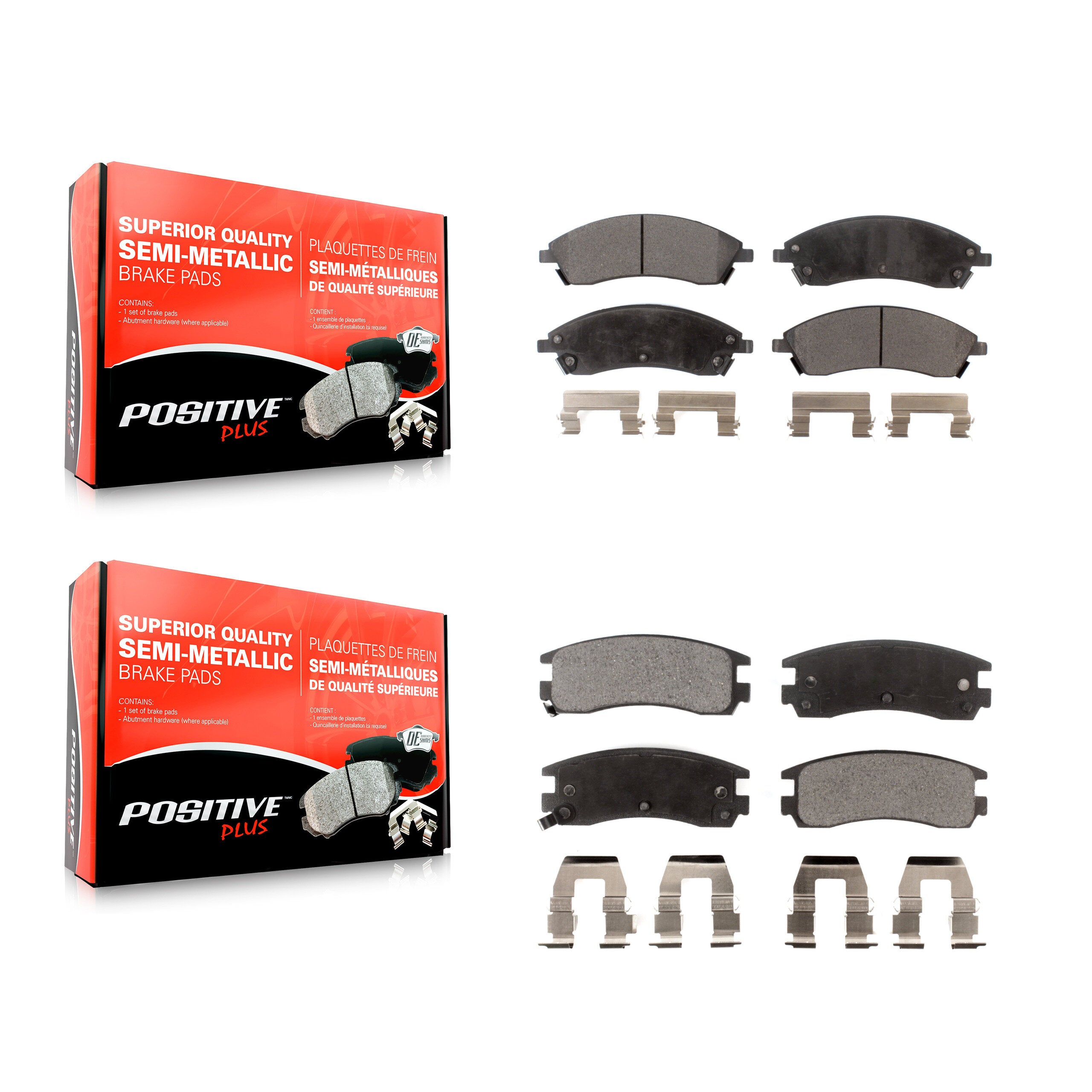 Positive Plus KPF-100016 Disc Brake Pad for 2004 Pontiac Bonneville - Front and Rear