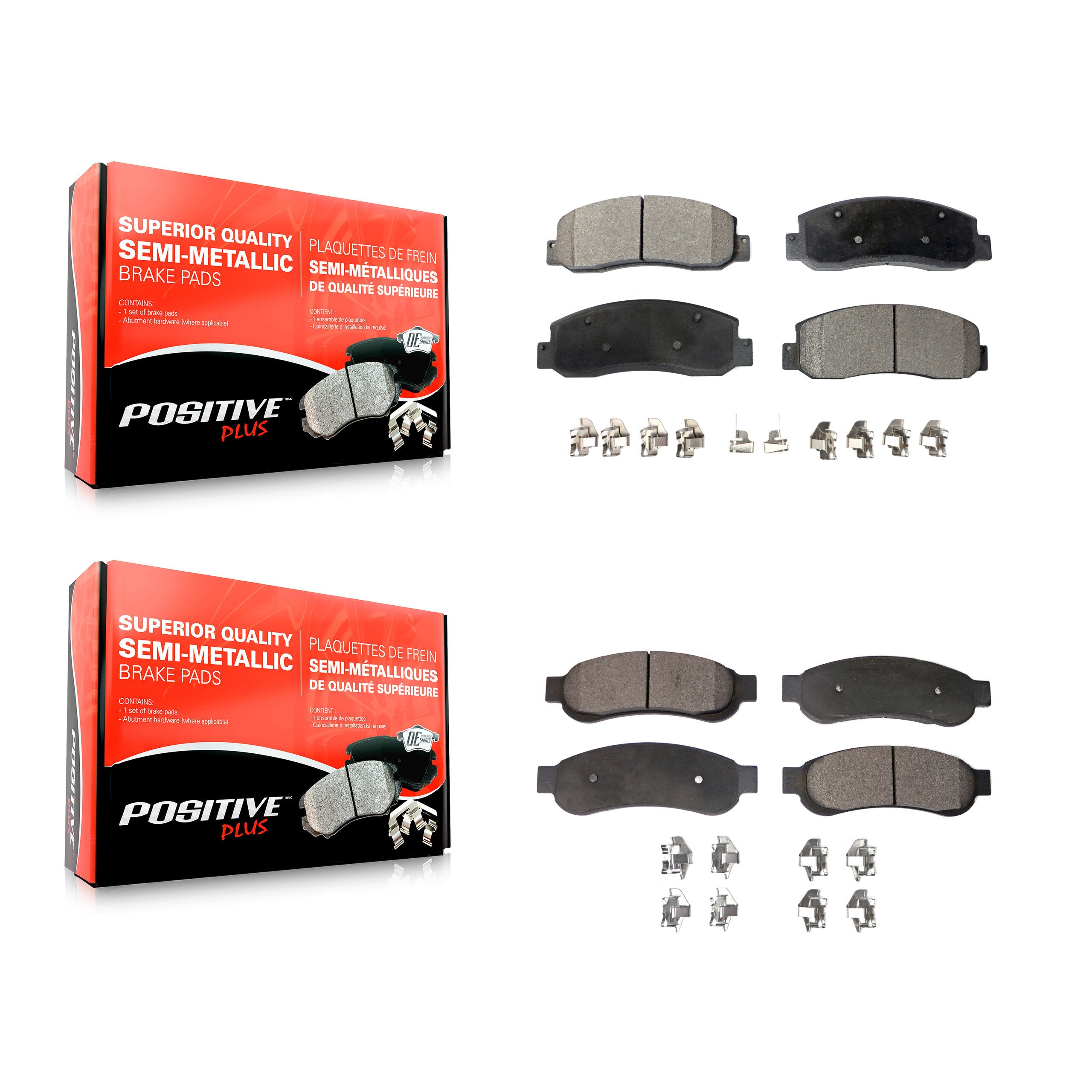 Positive Plus KPF-100034 Disc Brake Pad for 2005-2007 Ford F-350 Super Duty - Front and Rear