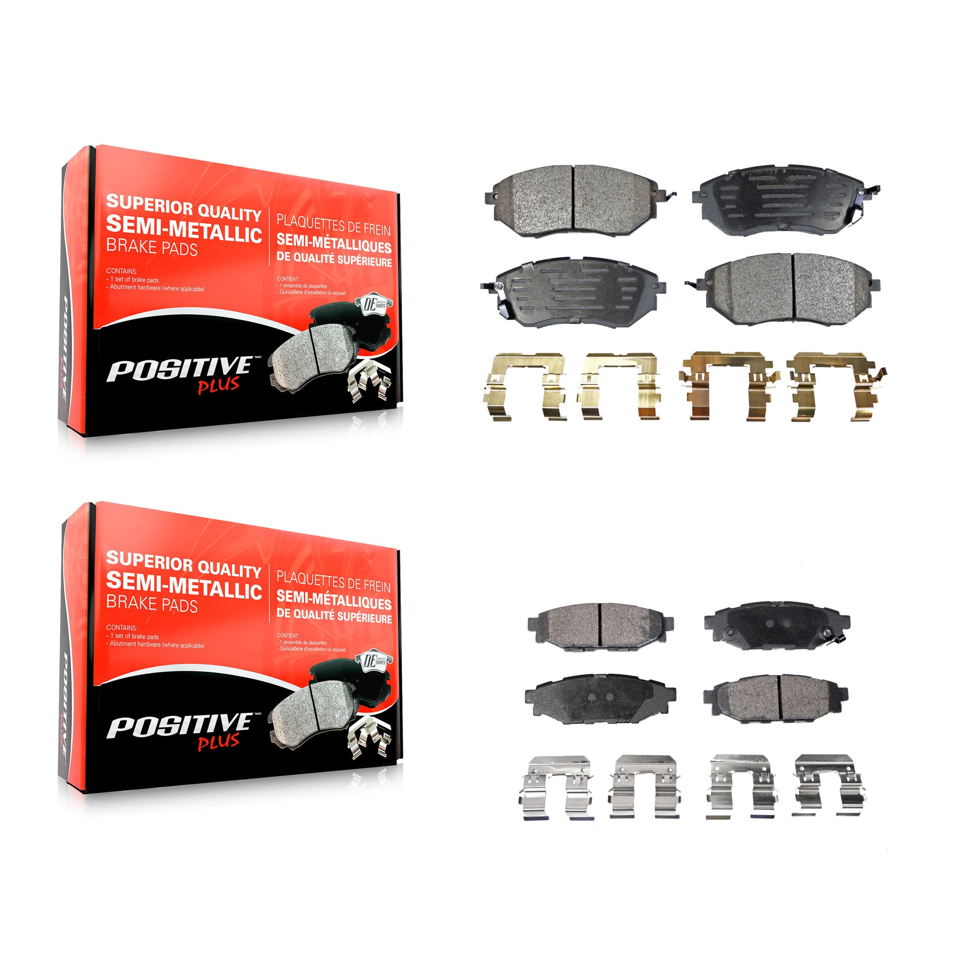 Positive Plus KPF-100040 Disc Brake Pad for 2015-2021 Subaru WRX - Front and Rear