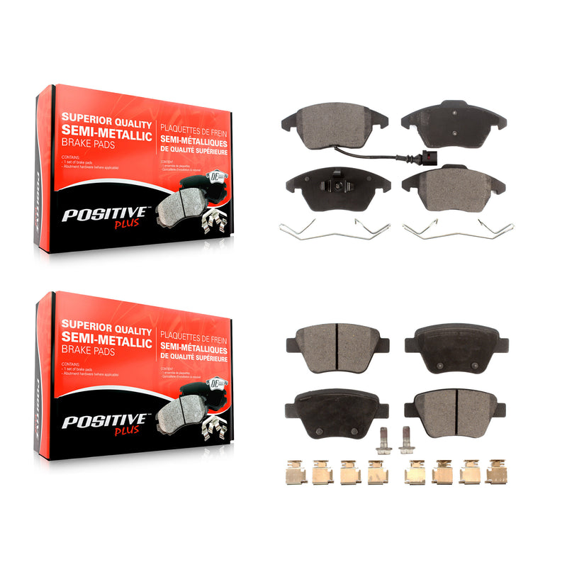 Positive Plus KPF-100054 Disc Brake Pad for 2009-2019 Volkswagen Jetta, Volkswagen Golf and More - Front and Rear
