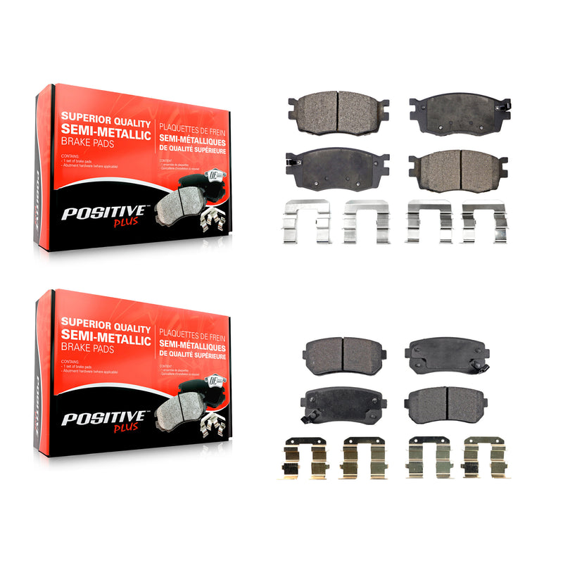 Positive Plus KPF-100062 Disc Brake Pad for 2006-2011 Hyundai Accent, Kia Rio, Kia Rio5 - Front and Rear