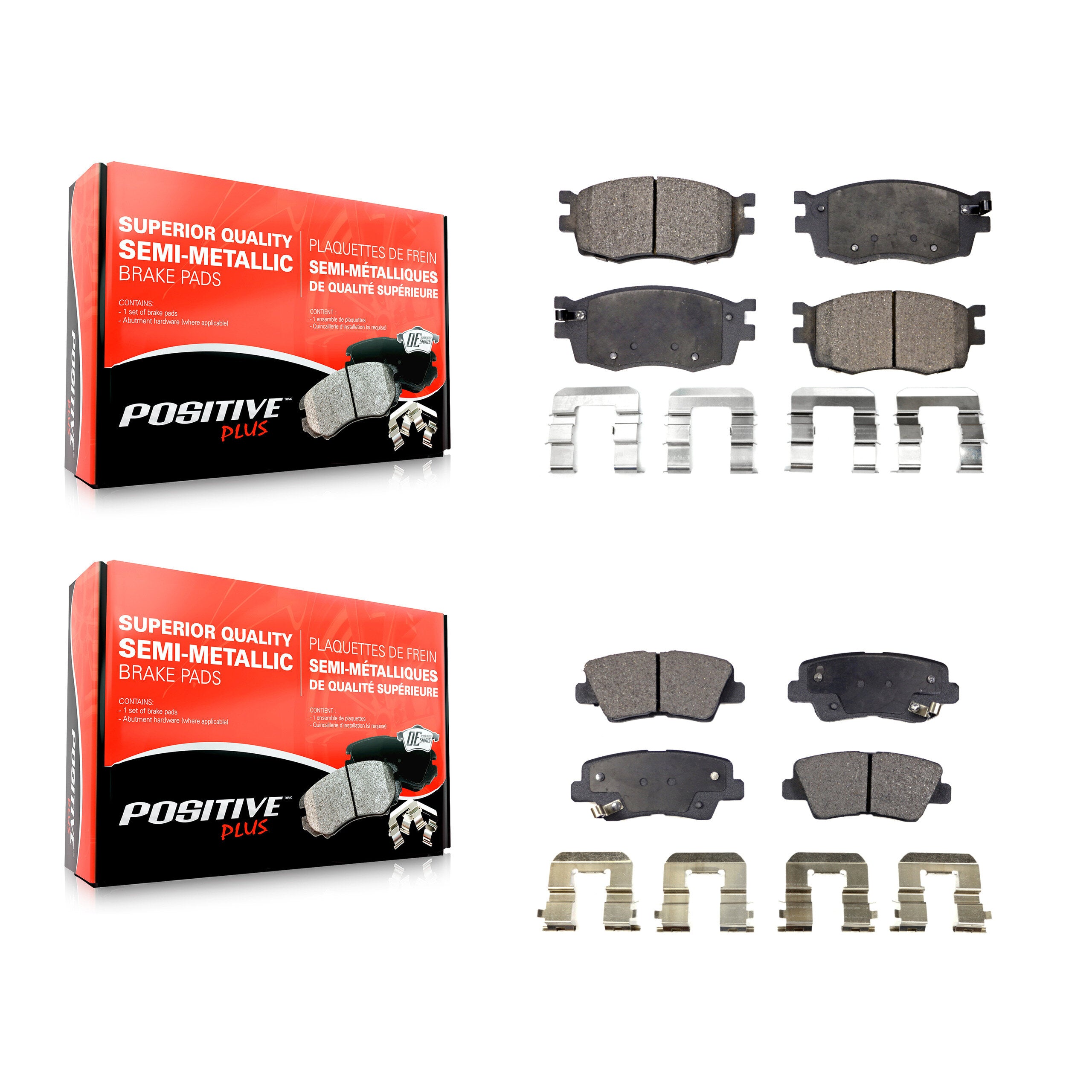 Positive Plus KPF-100063 Disc Brake Pad for 2011 Hyundai Accent - Front and Rear