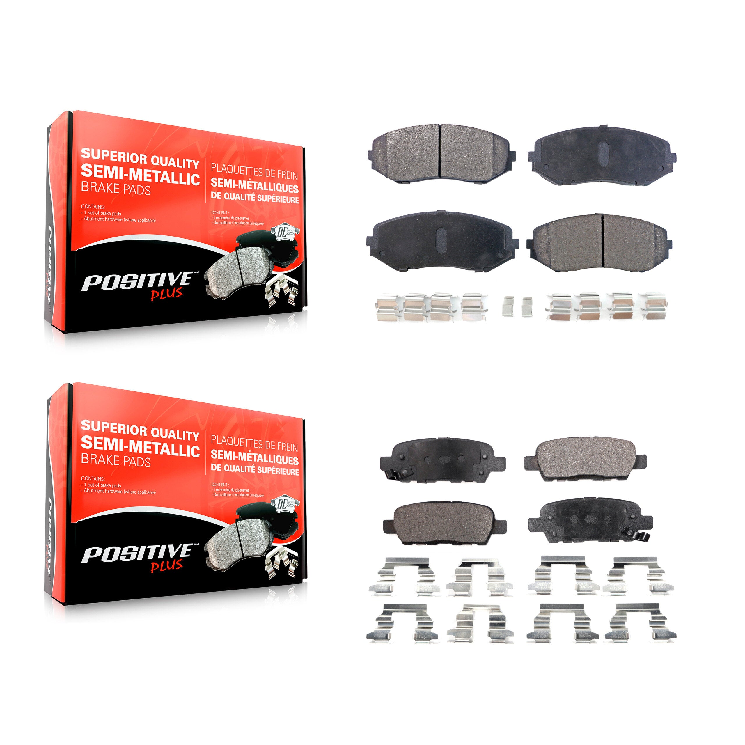 Positive Plus KPF-100077 Disc Brake Pad for 2007-2013 Suzuki Grand Vitara - Front and Rear