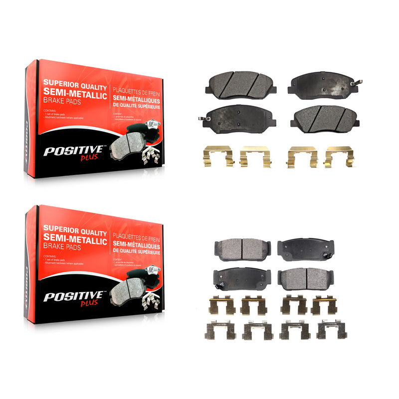 Positive Plus KPF-100081 Disc Brake Pad for 2006-2007 Hyundai Entourage, Kia Sedona - Front and Rear