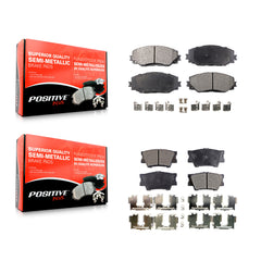 Positive Plus KPF-100087 Disc Brake Pad for 2006-2018 Toyota RAV4, Lexus HS250h - Front and Rear
