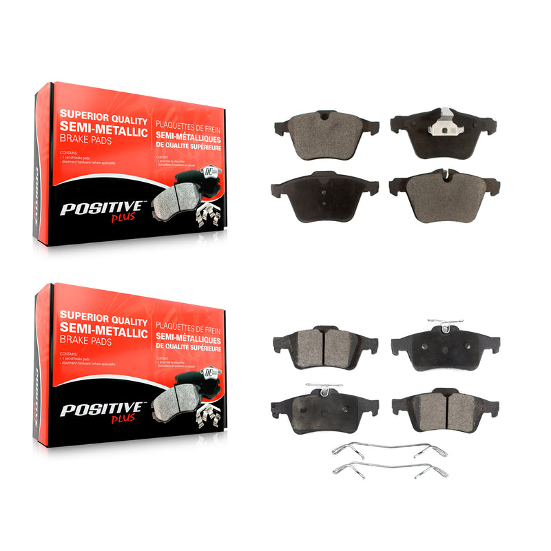 Positive Plus KPF-100092 Disc Brake Pad for 2006-2016 Jaguar XJ, Jaguar XF and More - Front and Rear