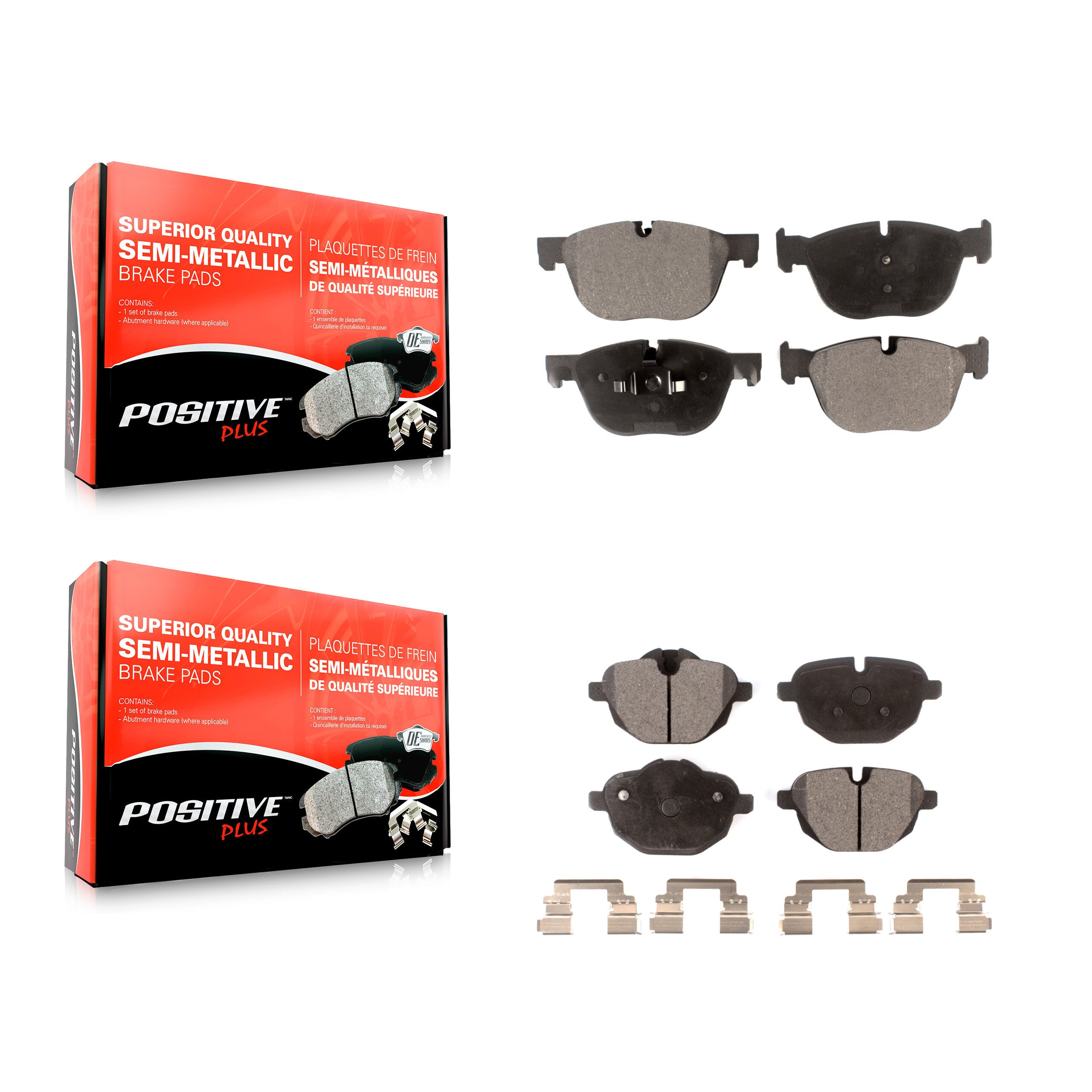 Positive Plus KPF-100102 Disc Brake Pad for 2016-2018 BMW X4 - Front and Rear