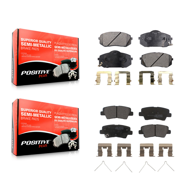 Positive Plus KPF-100107 Disc Brake Pad for 2016 Kia Soul EV - Front and Rear