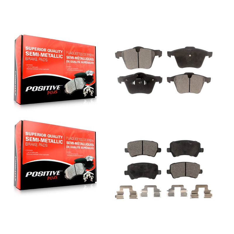 Positive Plus KPF-100109 Disc Brake Pad for 2007-2018 Volvo S60, Volvo V60 and More - Front and Rear