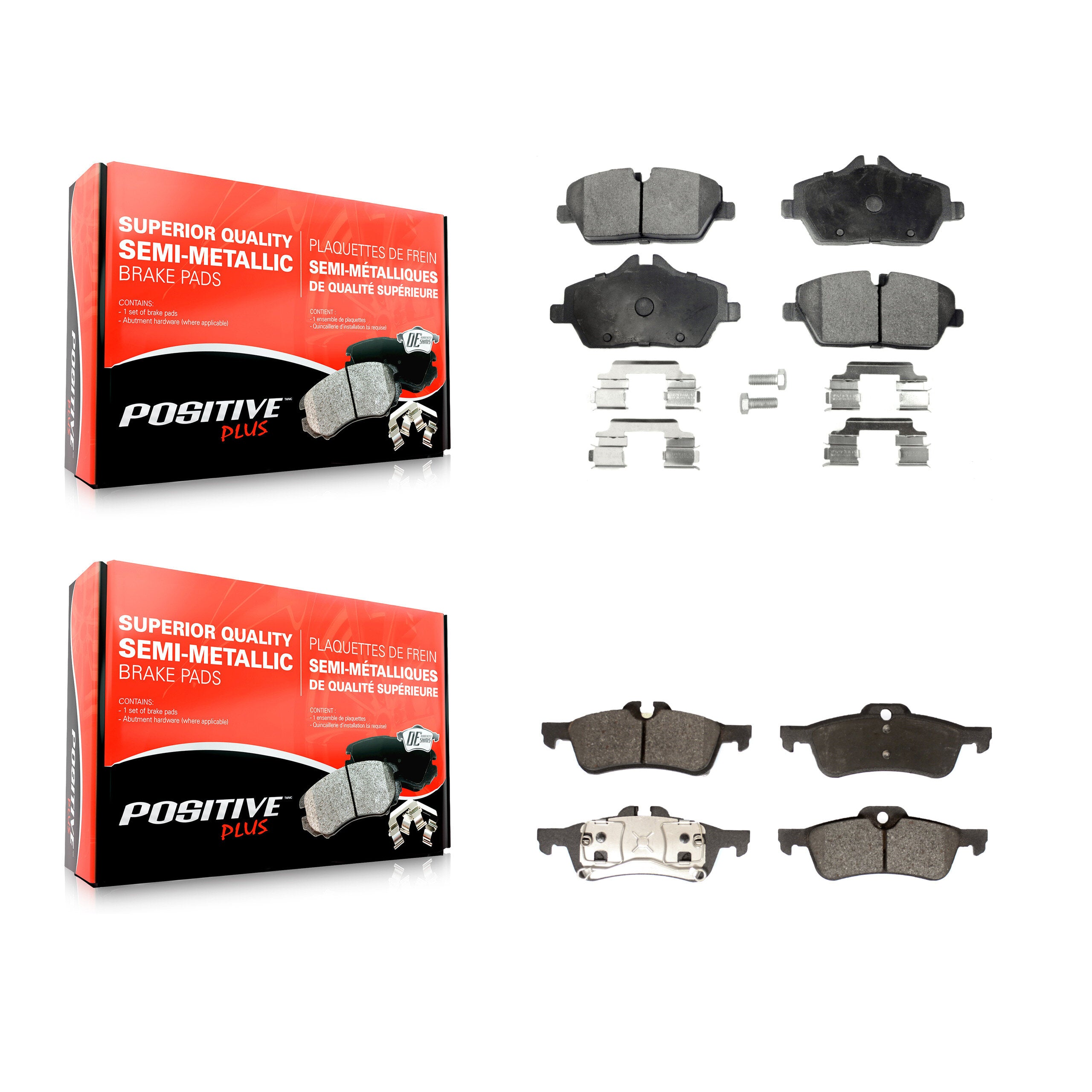 Positive Plus KPF-100113 Disc Brake Pad for 2007-2008 Mini Cooper - Front and Rear