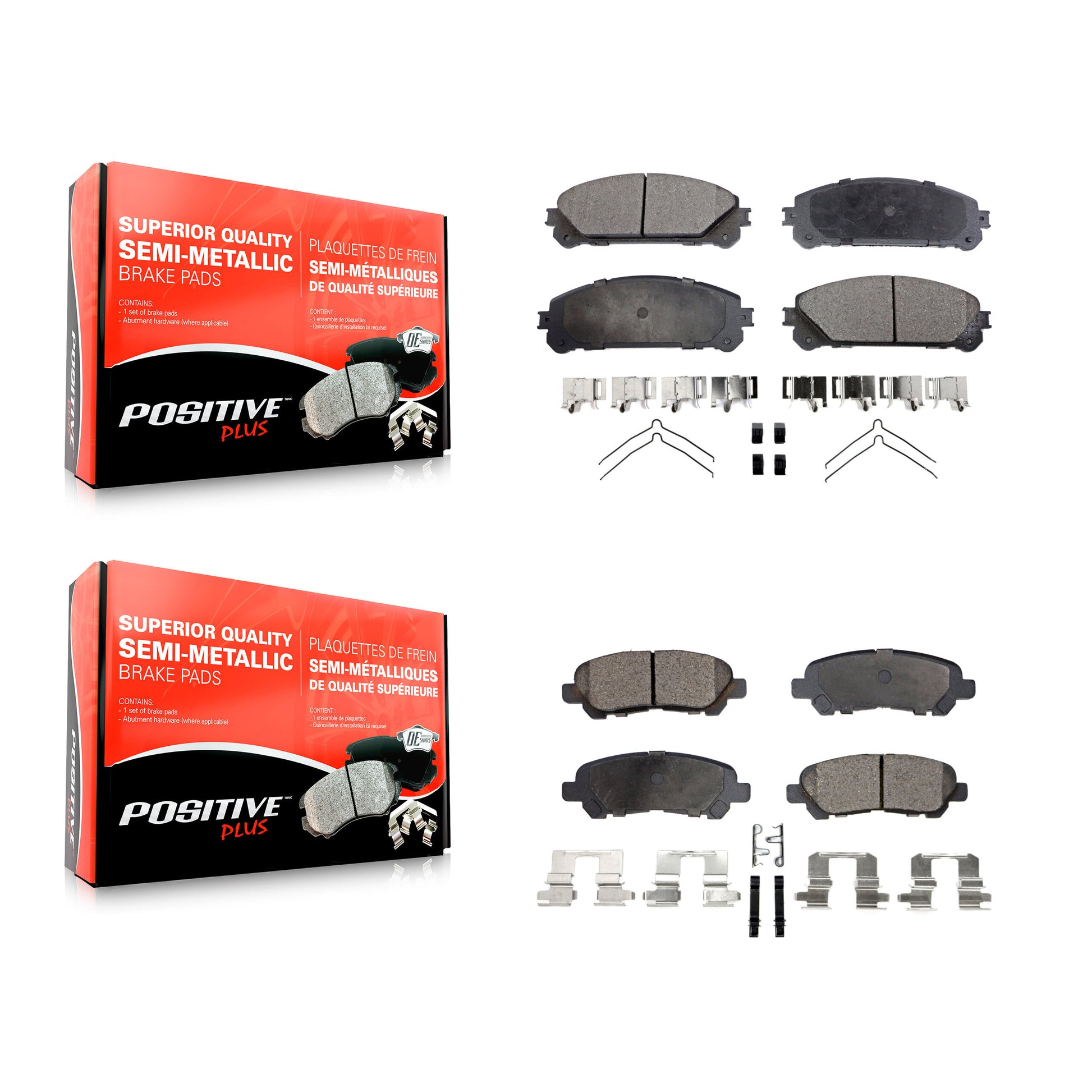Positive Plus KPF-100119 Disc Brake Pad for 2008-2014 Toyota Highlander - Front and Rear