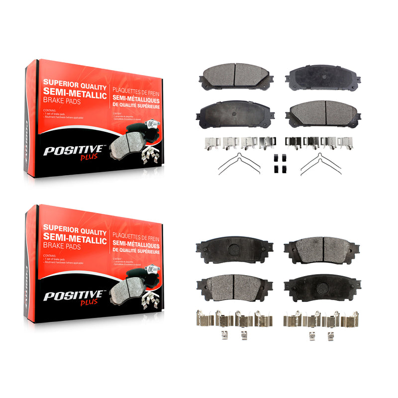 Positive Plus KPF-100121 Disc Brake Pad for 2015-2023 Toyota Camry, Toyota Avalon and More - Front and Rear