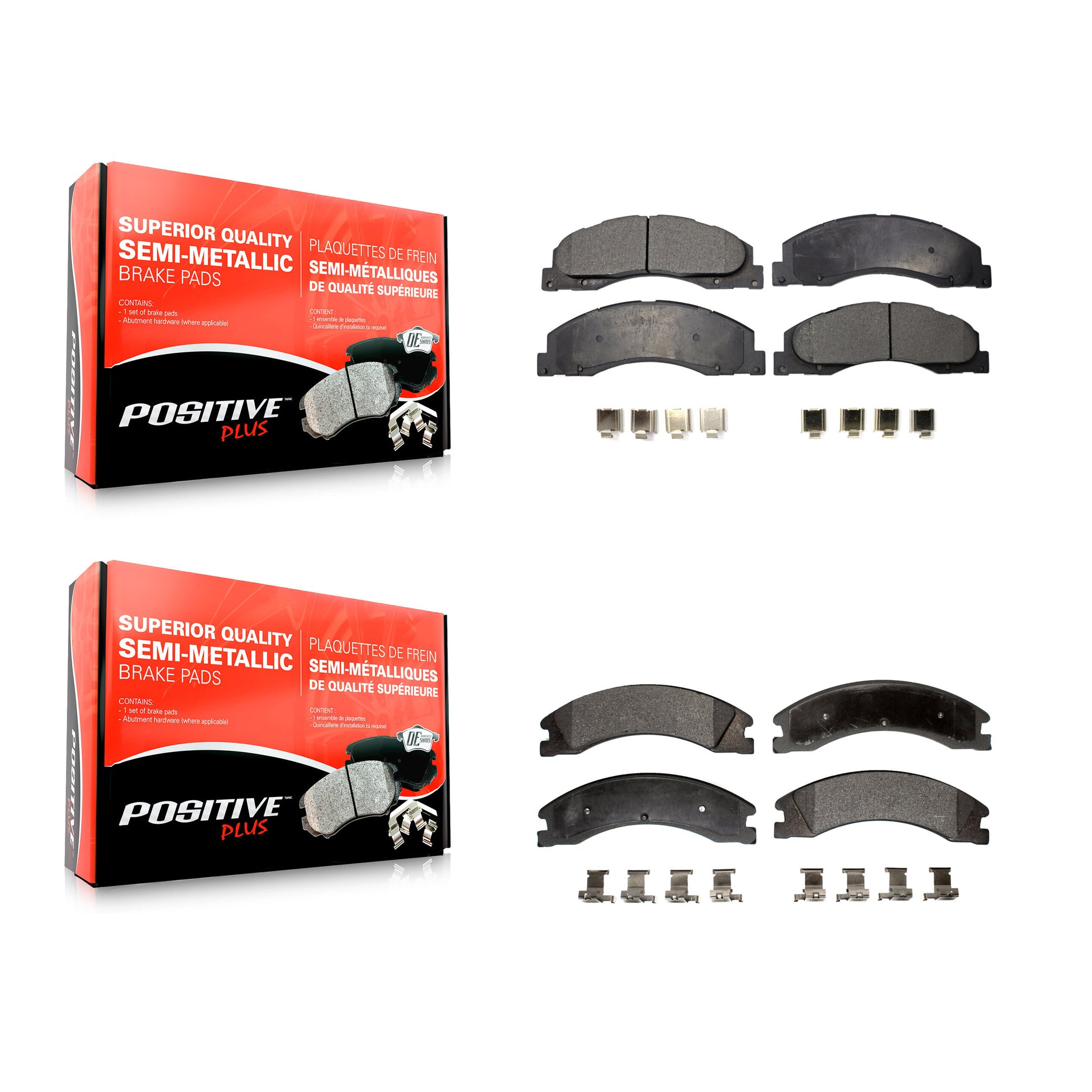 Positive Plus KPF-100123 Disc Brake Pad for 2008-2023 Ford E-450 Super Duty - Front and Rear