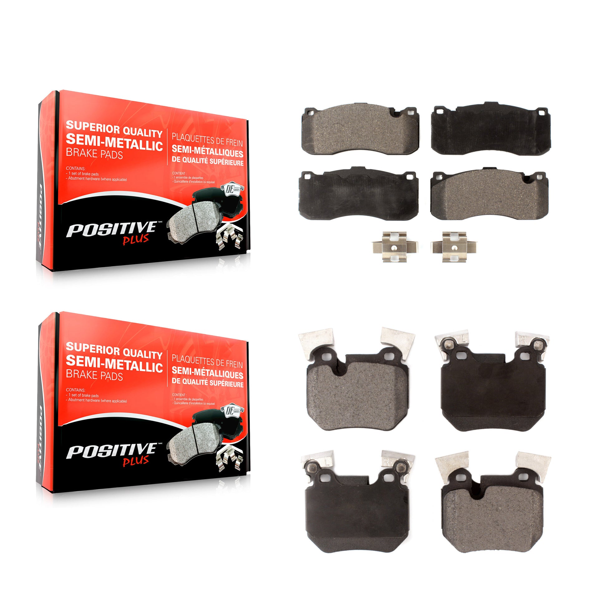 Positive Plus KPF-100144 Disc Brake Pad for 2008-2013 BMW 135is, BMW 135i - Front and Rear