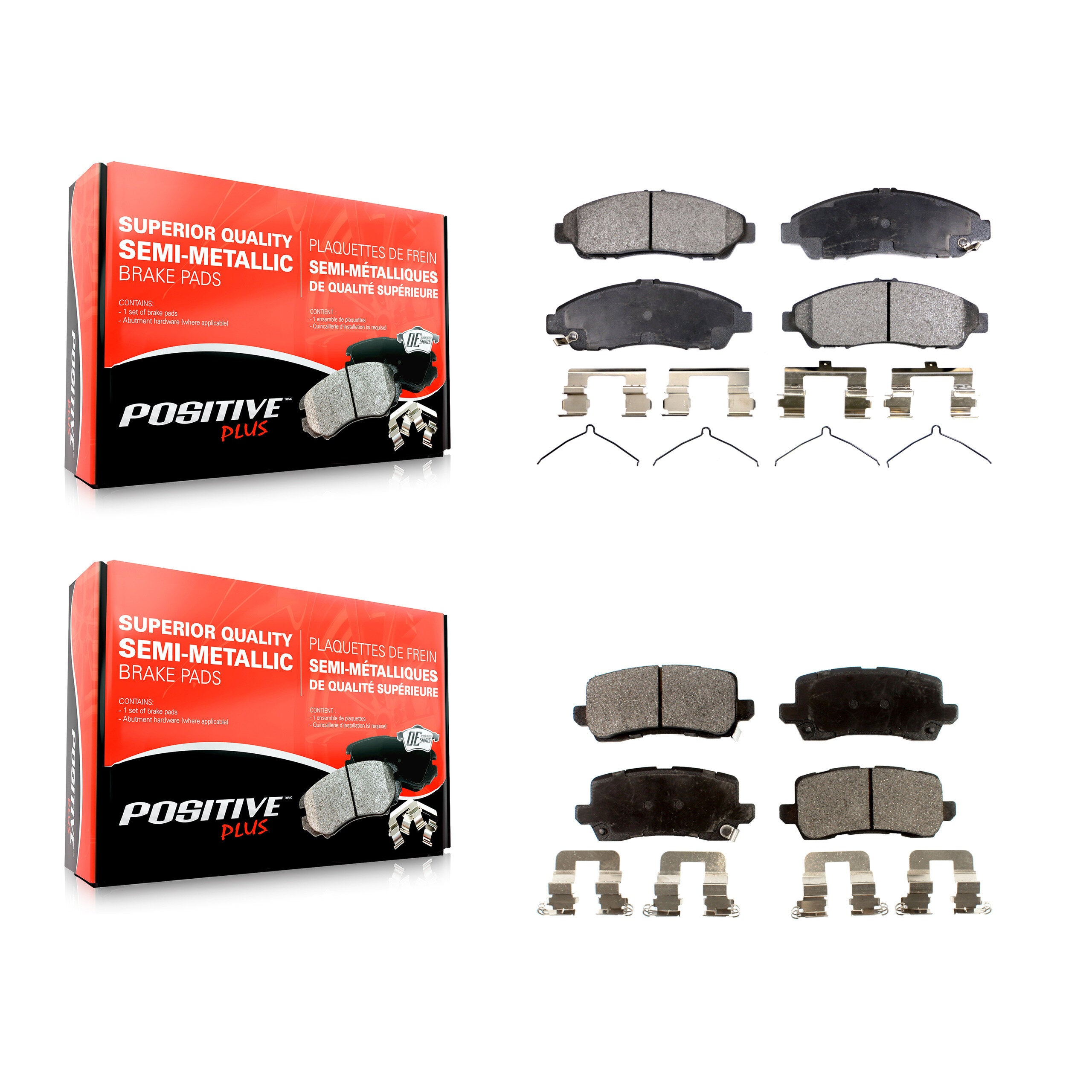 Positive Plus KPF-100151 Disc Brake Pad for 2014-2020 Acura RLX - Front and Rear