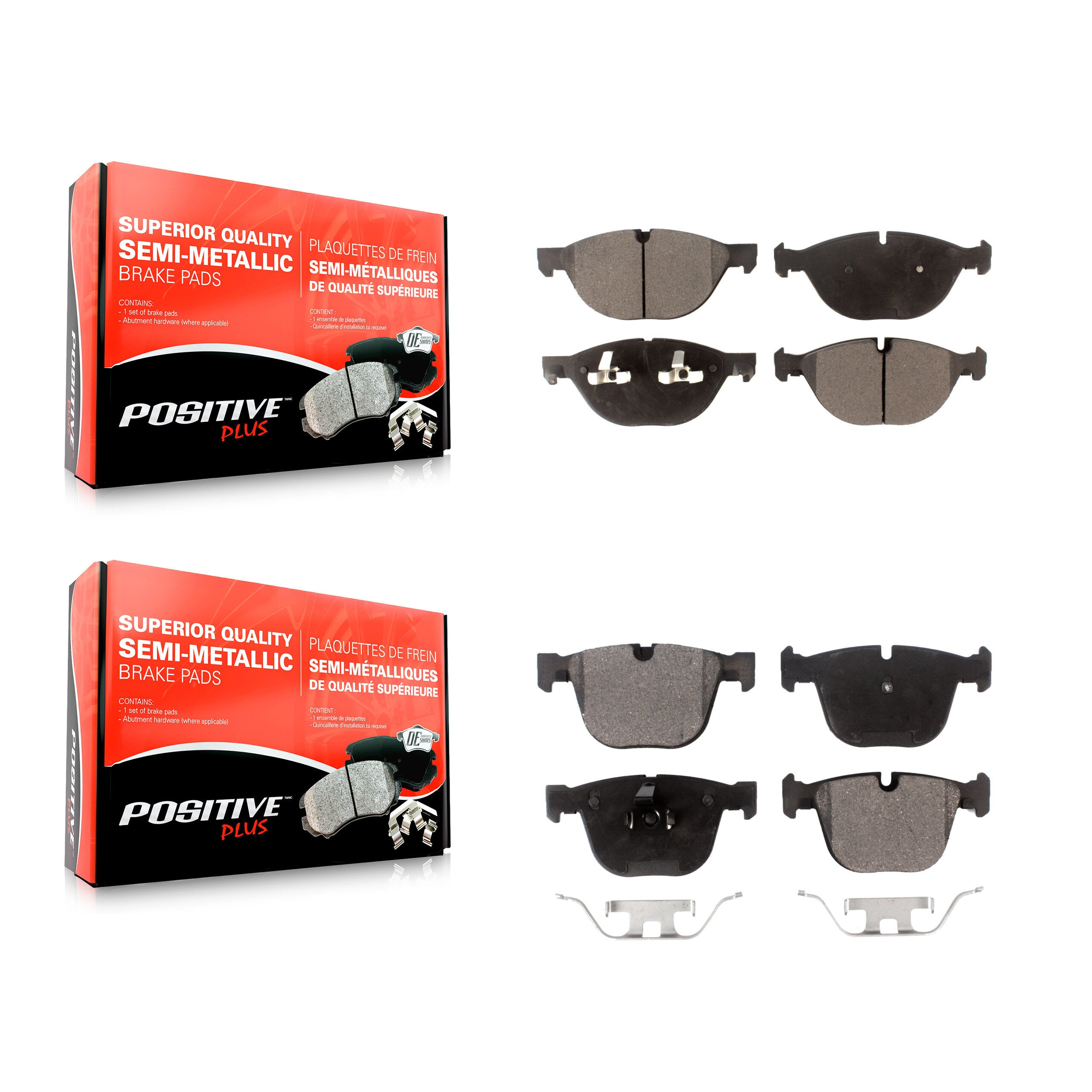 Positive Plus KPF-100154 Disc Brake Pad for 2008-2019 BMW X5, BMW X6 - Front and Rear
