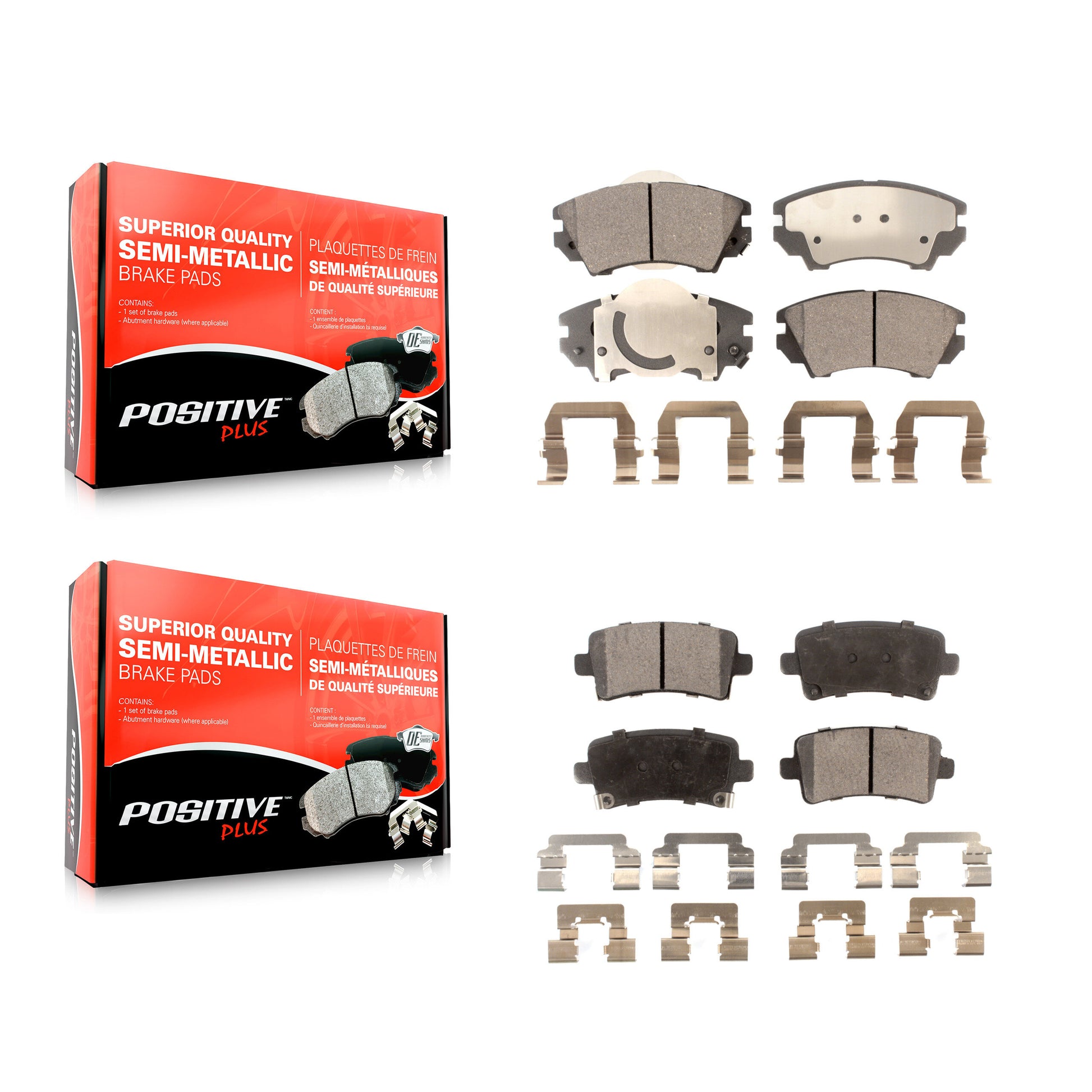 Positive Plus KPF-100160 Disc Brake Pad for 2011 Saab 9-5 - Front and Rear