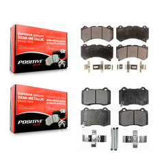 Positive Plus KPF-100161 Disc Brake Pad for 2009-2022 Dodge Charger, Dodge Challenger and More - Front and Rear