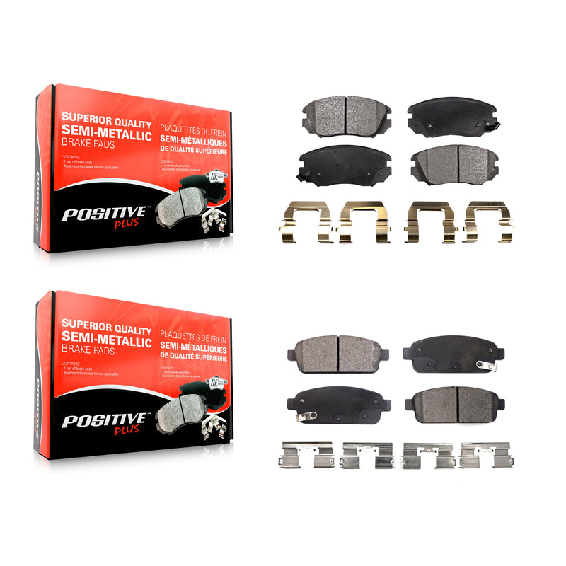 Positive Plus KPF-100180 Disc Brake Pad for 2014-2019 Buick Cascada, Cadillac ELR - Front and Rear