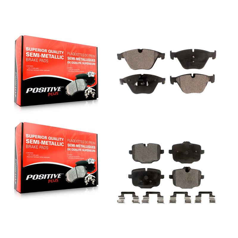 Positive Plus KPF-100201 Disc Brake Pad for 2011-2019 BMW 640i xDrive, BMW 640i xDrive Gran Coupe and More - Front and Rear