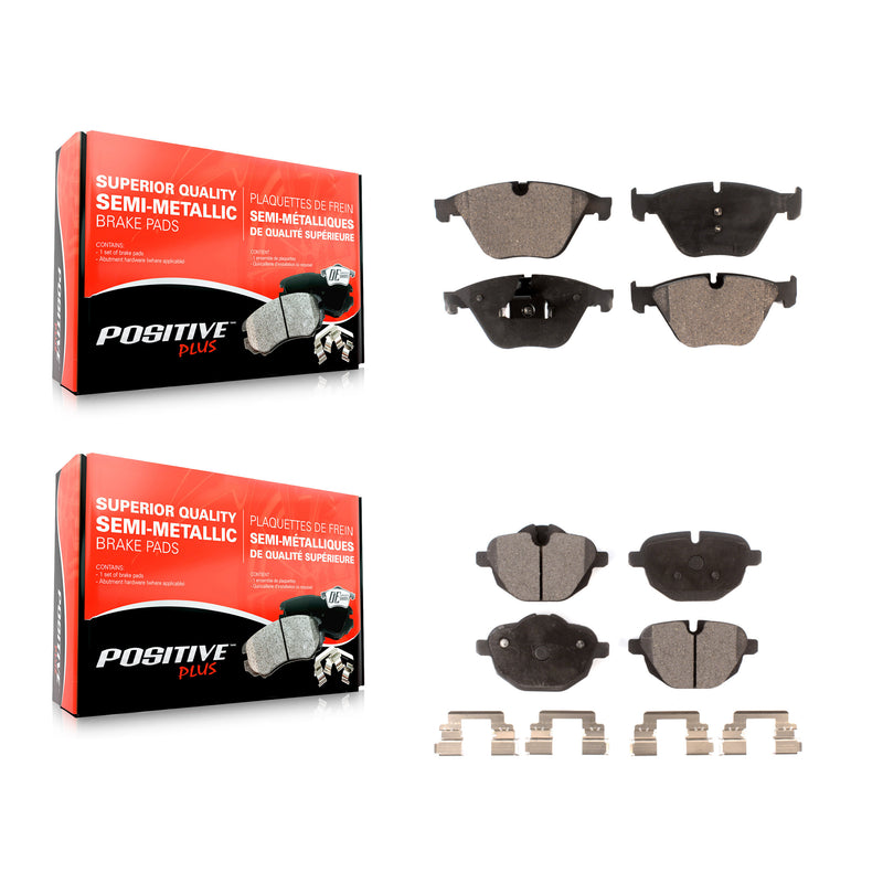 Positive Plus KPF-100202 Disc Brake Pad for 2011-2016 BMW 528i, BMW 535d and More - Front and Rear
