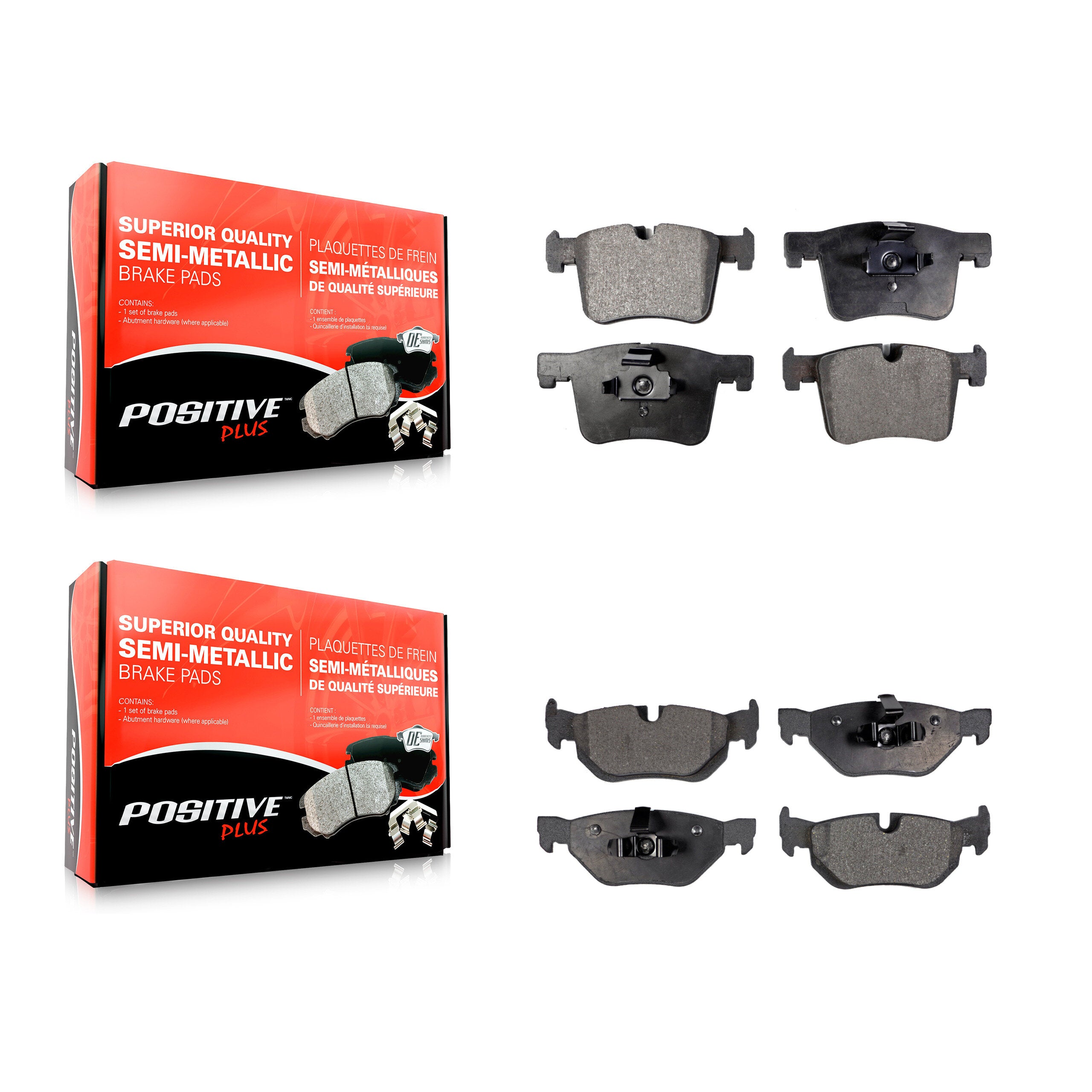 Positive Plus KPF-100222 Disc Brake Pad for 2012-2013 BMW 328i, BMW 328i xDrive - Front and Rear