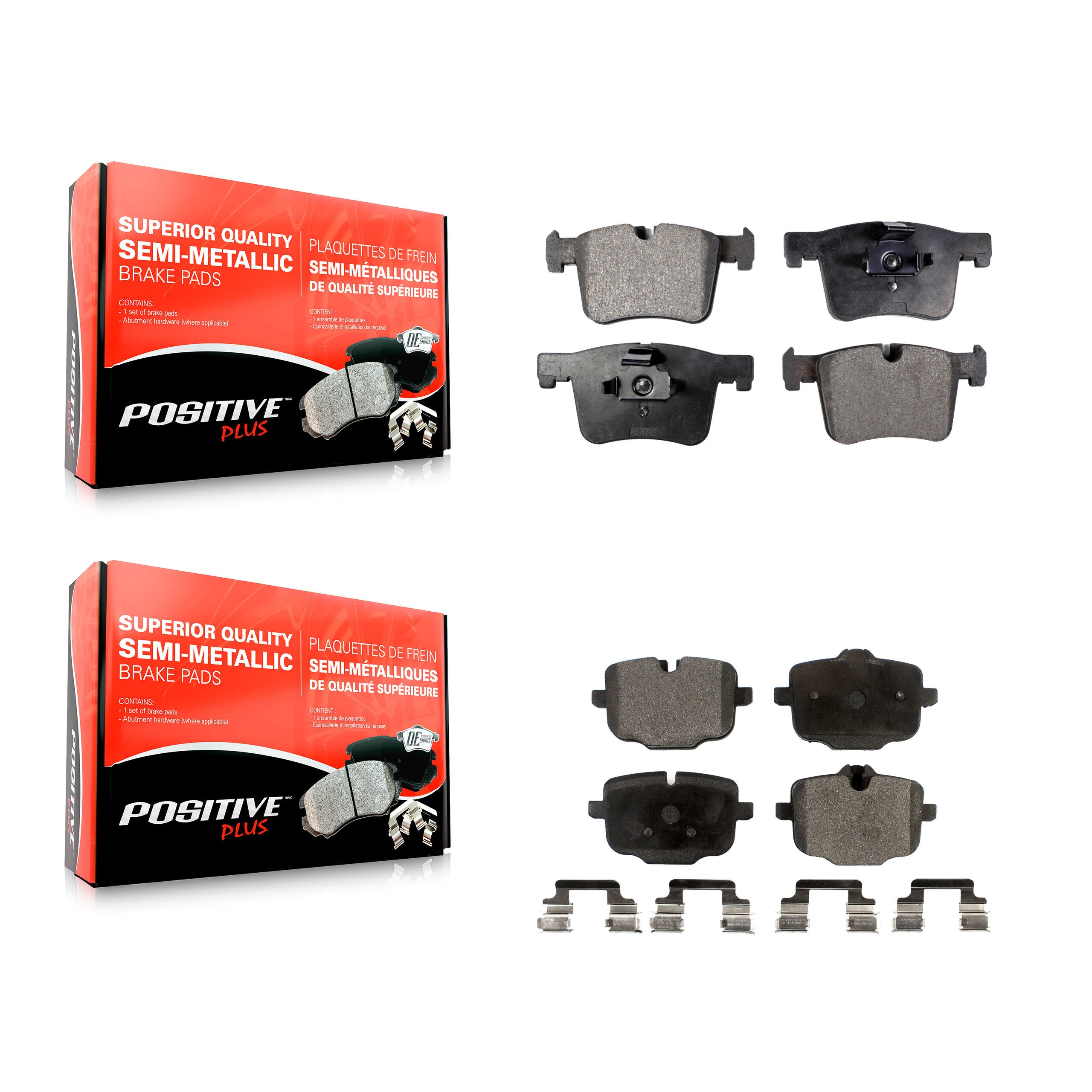 Positive Plus KPF-100223 Disc Brake Pad for 2012 BMW X3 - Front and Rear