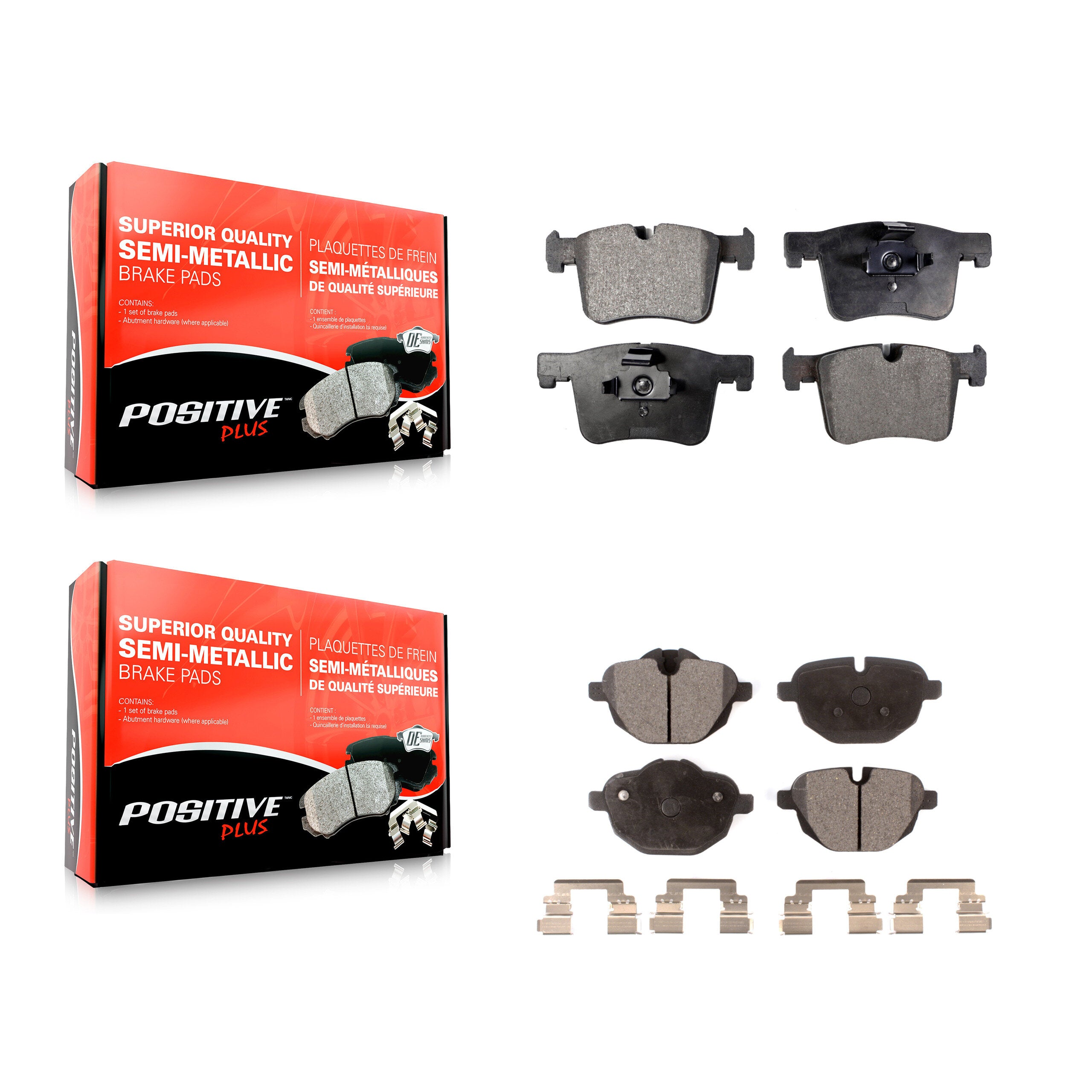 Positive Plus KPF-100224 Disc Brake Pad for 2011-2018 BMW X4, BMW X3 - Front and Rear