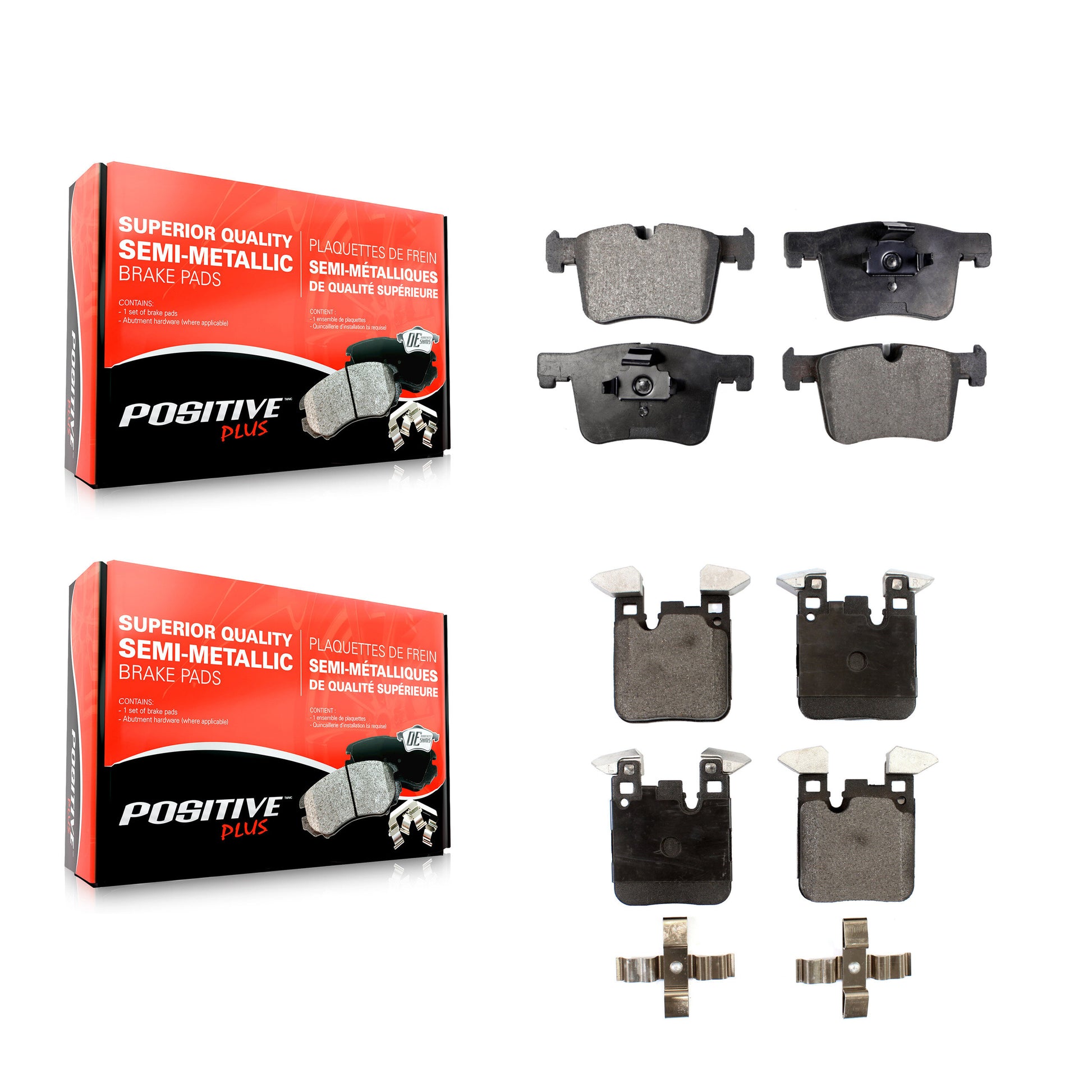 Positive Plus KPF-100227 Disc Brake Pad for 2012 BMW 328i - Front and Rear