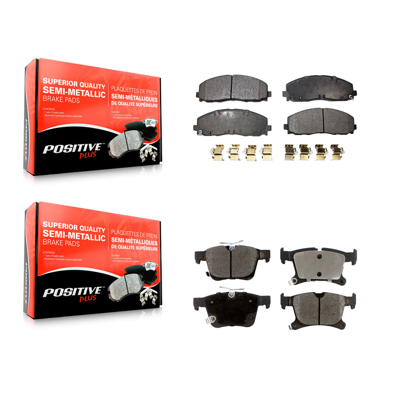 Positive Plus KPF-100233 Disc Brake Pad for 2017-2024 Chrysler Pacifica, Chrysler Grand Caravan, Chrysler Voyager - Front and Rear