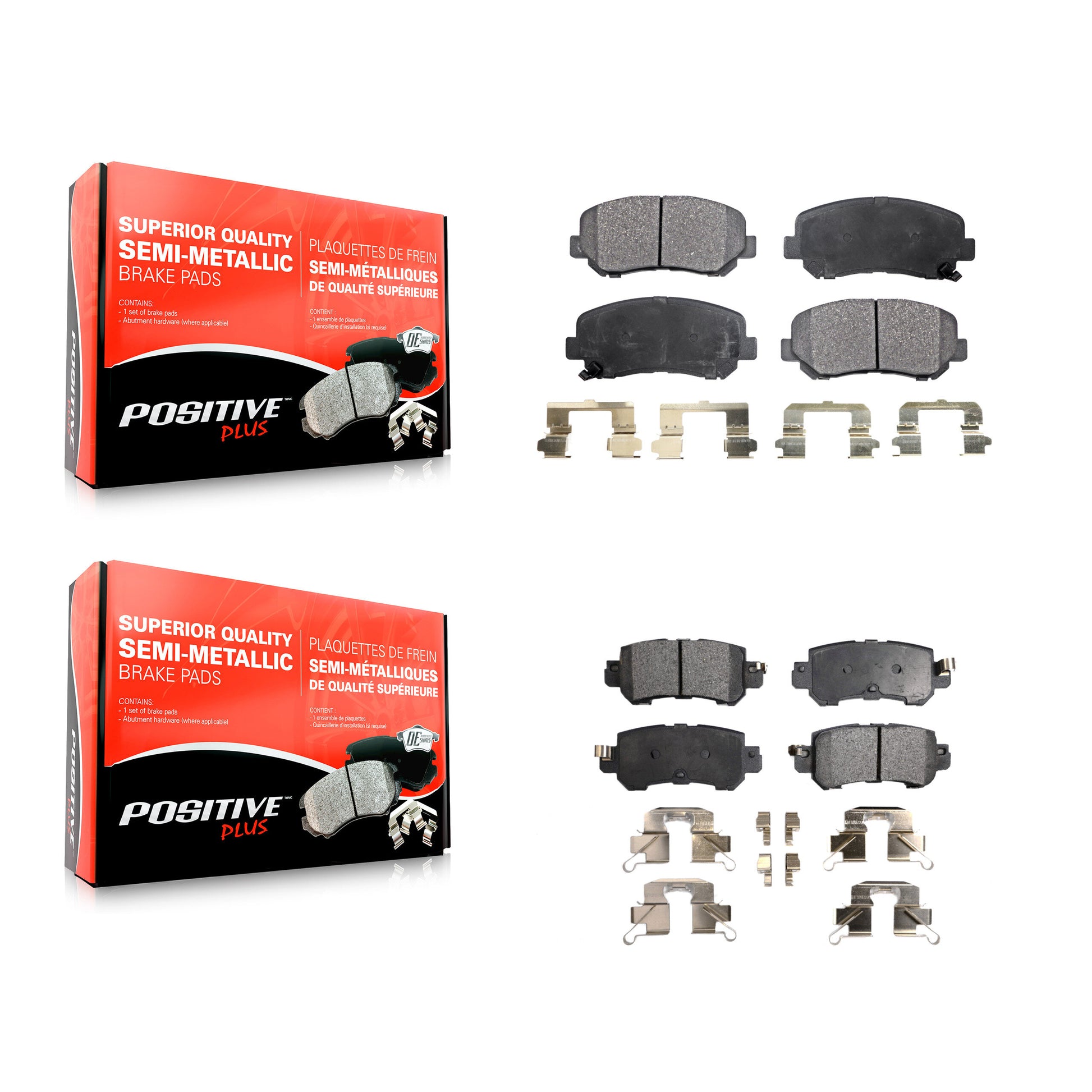 Positive Plus KPF-100240 Disc Brake Pad for 2013-2015 Mazda CX-5 - Front and Rear