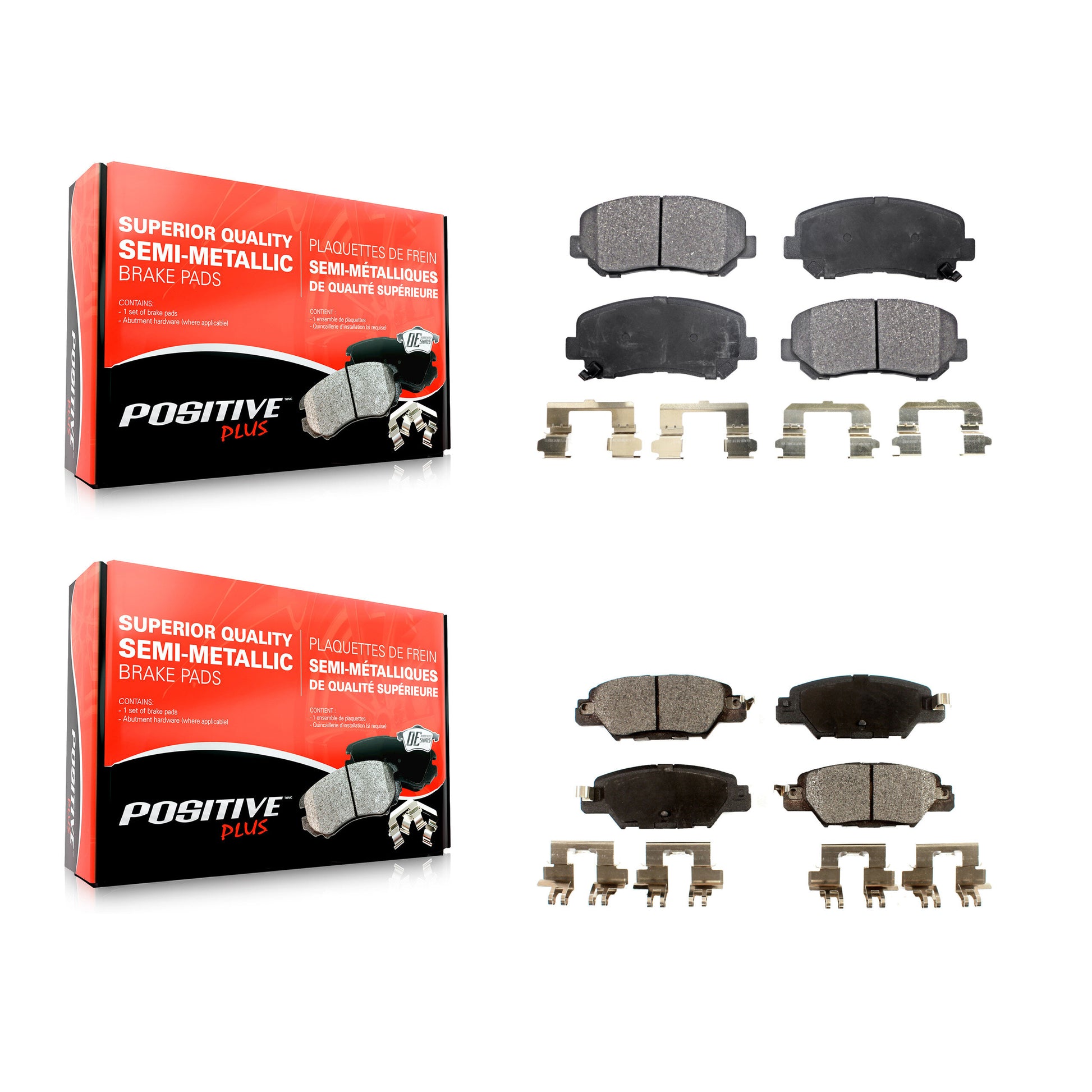 Positive Plus KPF-100243 Disc Brake Pad for 2016-2024 Mazda CX-5 - Front and Rear