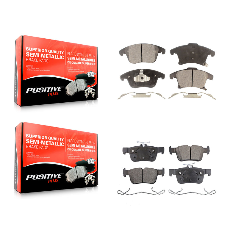 Positive Plus KPF-100251 Disc Brake Pad for 2013-2020 Ford Fusion, Ford SSV Plug-In Hybrid, Lincoln MKZ - Front and Rear
