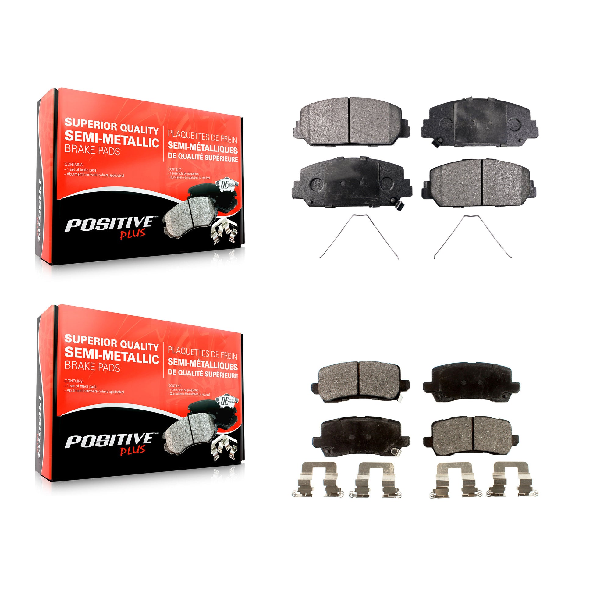Positive Plus KPF-100260 Disc Brake Pad for 2014-2020 Acura RLX - Front and Rear