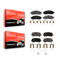 Positive Plus KPF-100266 Disc Brake Pad for 2014-2024 Honda Ridgeline, Honda Pilot, Acura MDX - Front and Rear