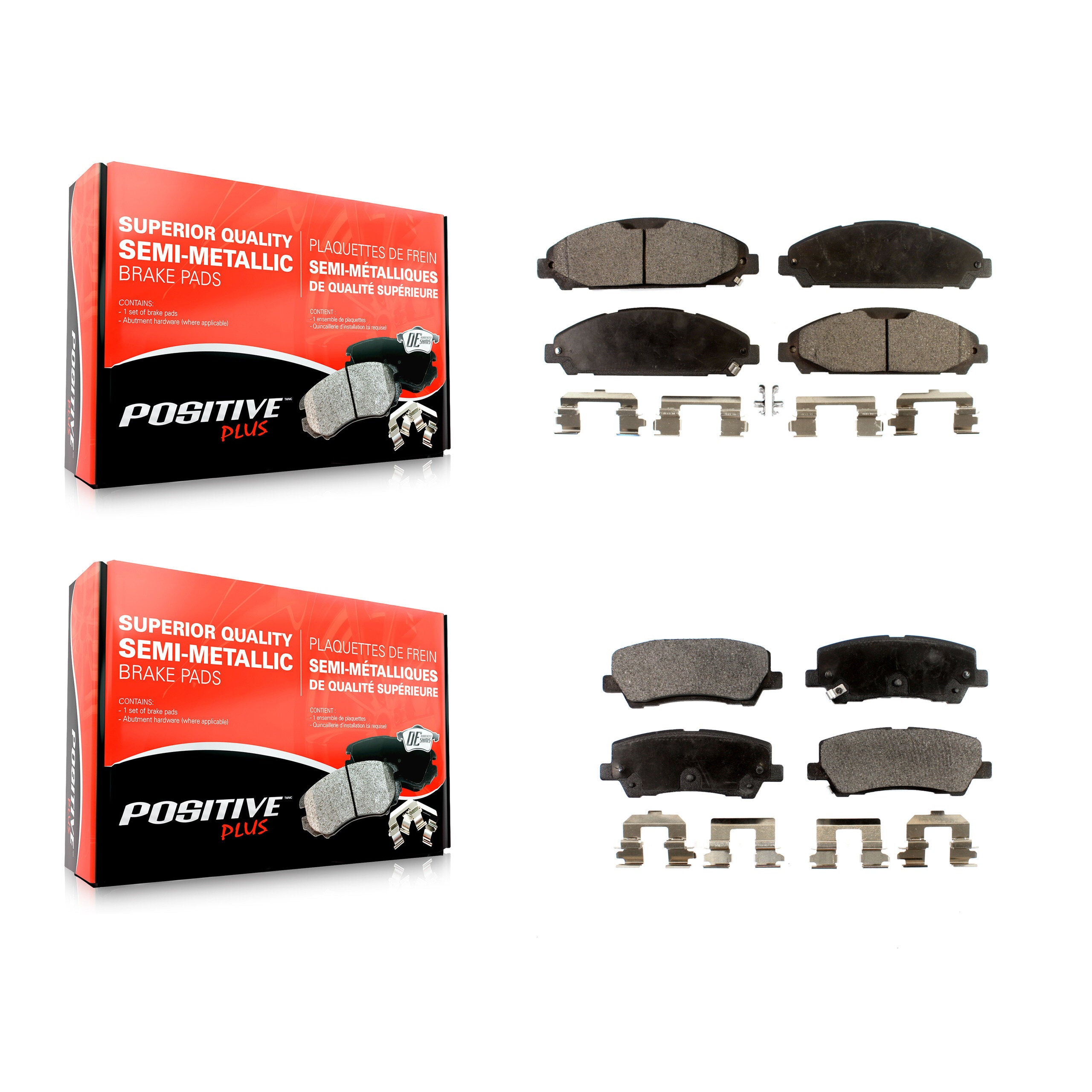 Positive Plus KPF-100274 Disc Brake Pad for 2015-2017 Ford Mustang - Front and Rear