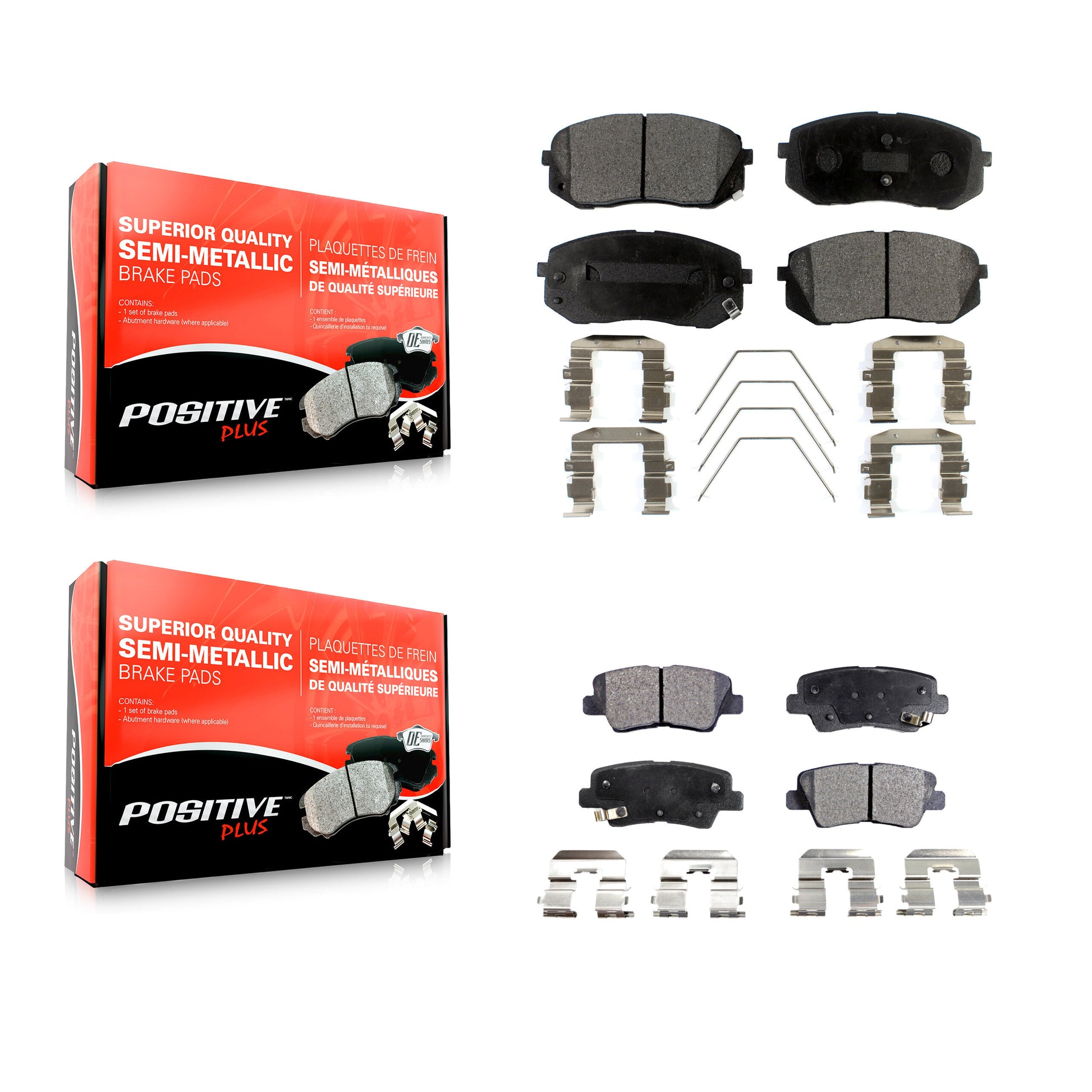 Positive Plus KPF-100285 Disc Brake Pad for 2016 Hyundai Sonata - Front and Rear