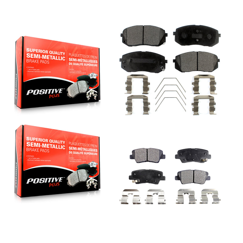 Positive Plus KPF-100285 Disc Brake Pad for 2016 Hyundai Sonata - Front and Rear