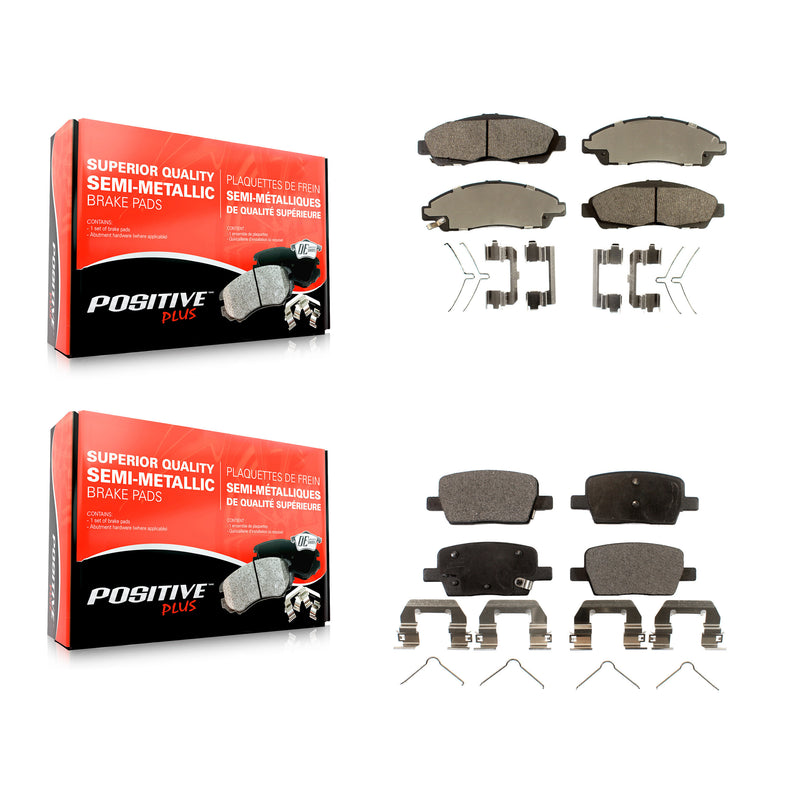 Positive Plus KPF-100288 Disc Brake Pad for 2017-2020 Cadillac XT6, Chevrolet Traverse and More - Front and Rear