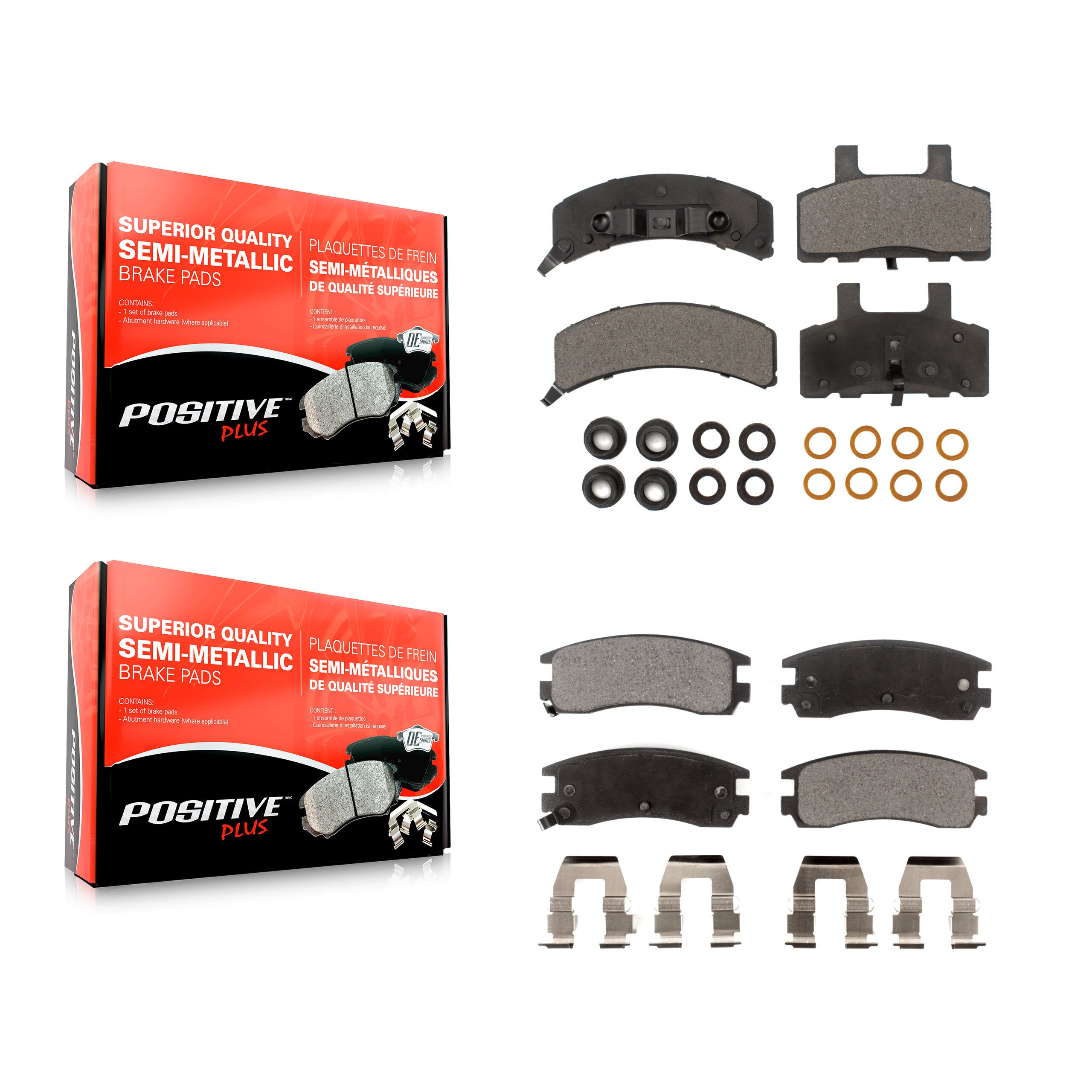 Positive Plus KPF-100294 Disc Brake Pad for 1999 Cadillac DeVille - Front and Rear