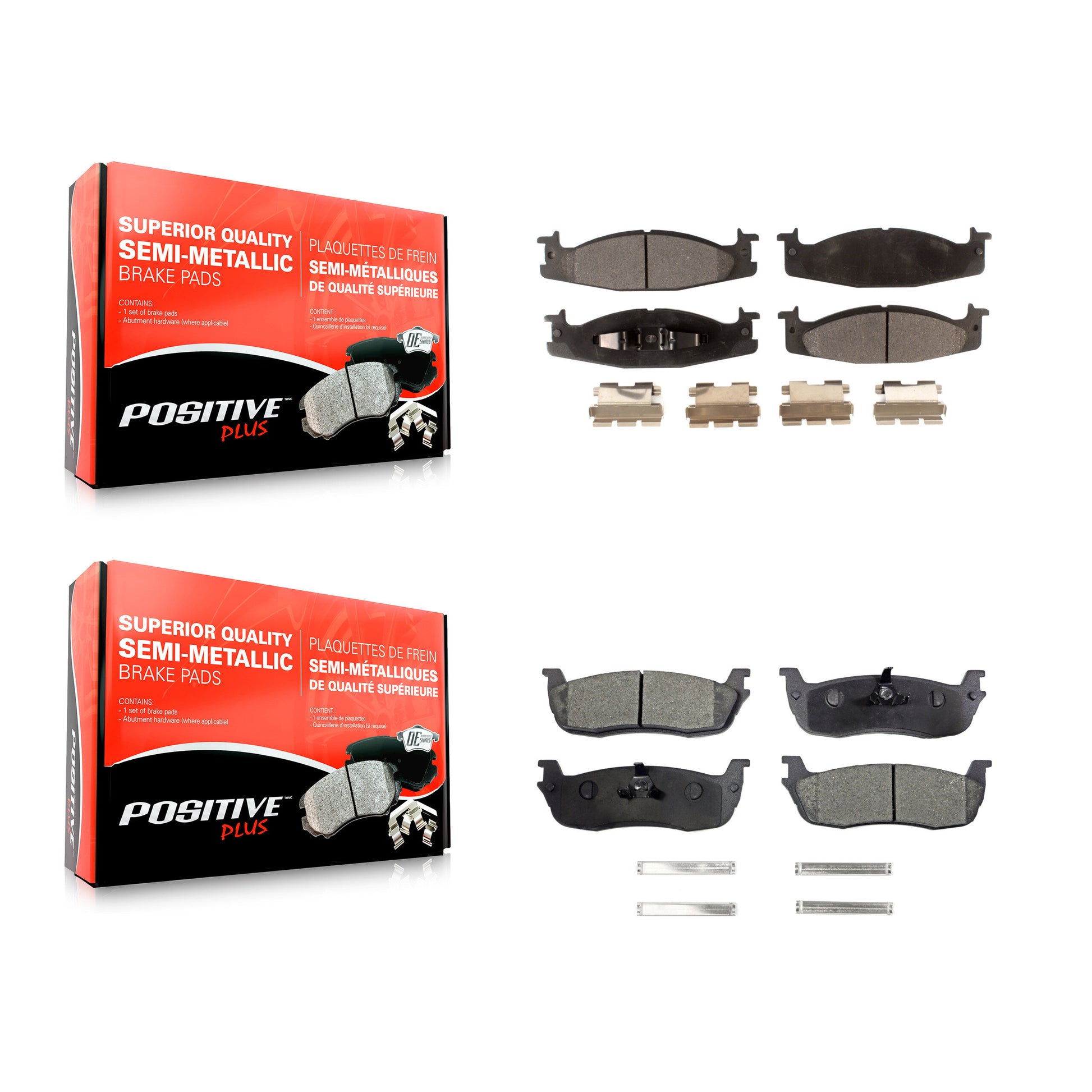 Positive Plus KPF-100315 Disc Brake Pad for 1996 Ford F-150 - Front and Rear
