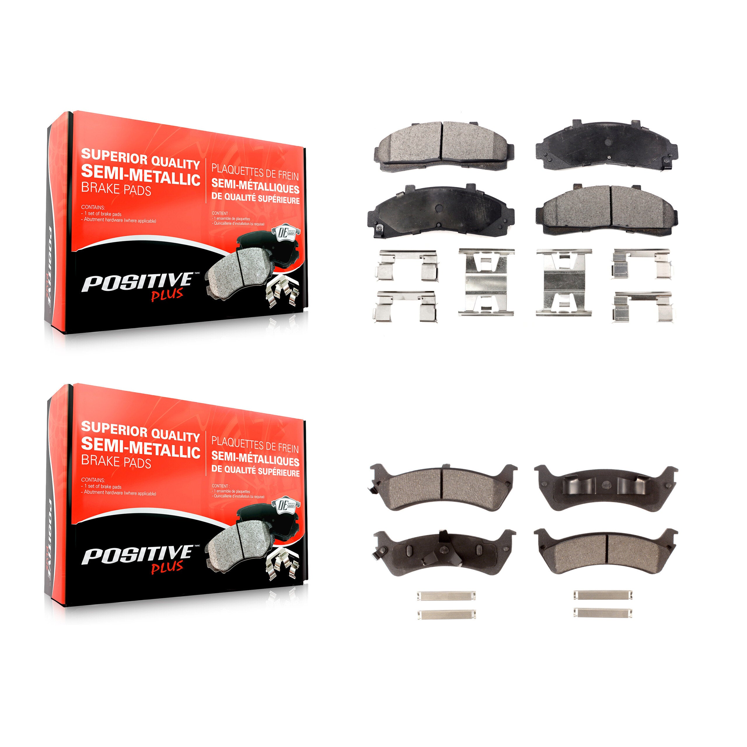 Positive Plus KPF-100317 Disc Brake Pad for 1995-2002 Ford Explorer, Ford Ranger, Mercury Mountaineer - Front and Rear