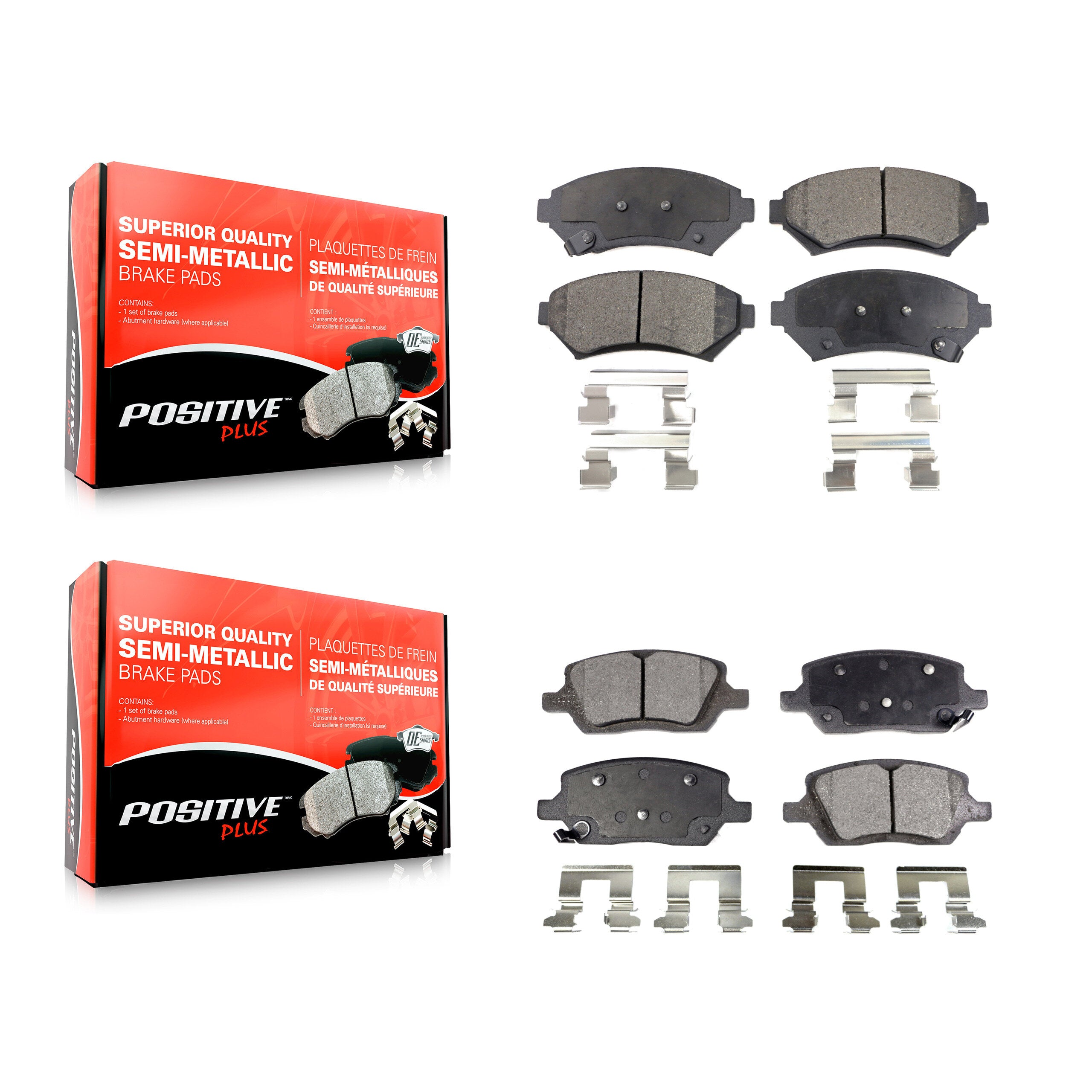 Positive Plus KPF-100329 Disc Brake Pad for 2005 Pontiac Montana - Front and Rear