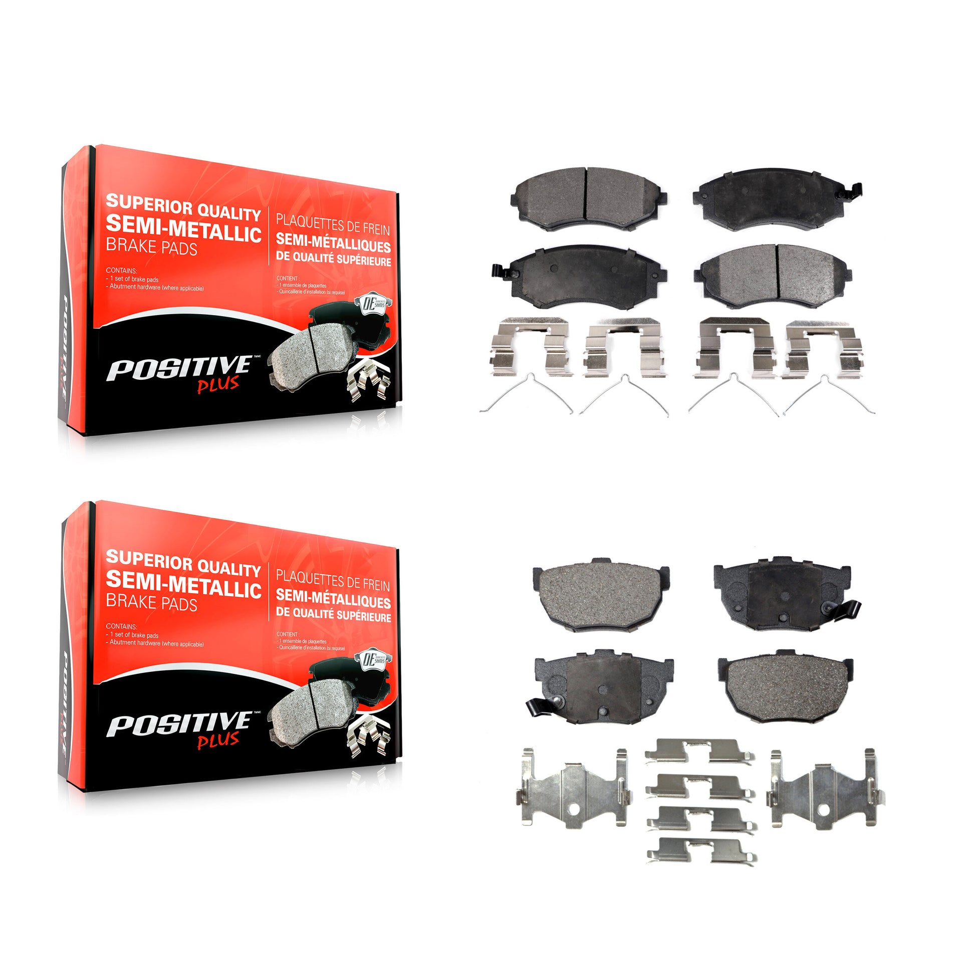 Positive Plus KPF-100332 Disc Brake Pad for 1994-2006 Hyundai Elantra, Hyundai Tiburon - Front and Rear