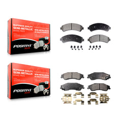Positive Plus KPF-100340 Disc Brake Pad for 1997-2005 Chevrolet S10, GMC Sonoma and More - Front and Rear