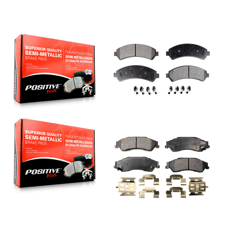 Positive Plus KPF-100340 Disc Brake Pad for 1997-2005 Chevrolet S10, GMC Sonoma and More - Front and Rear