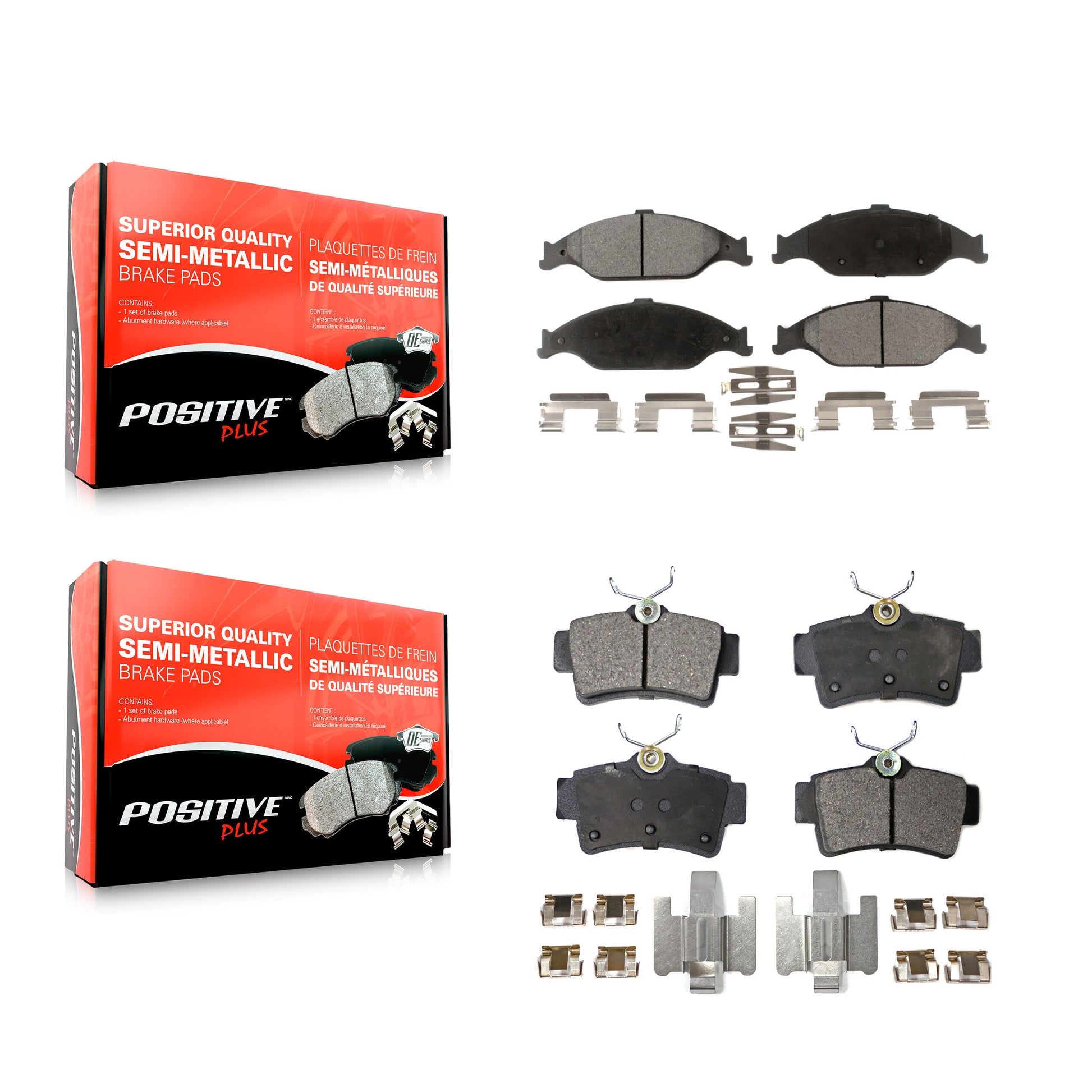 Positive Plus KPF-100365 Disc Brake Pad for 1999-2004 Ford Mustang - Front and Rear