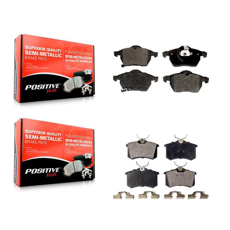 Positive Plus KPF-100370 Disc Brake Pad for 1998-1999 Audi A4, Volkswagen Passat - Front and Rear