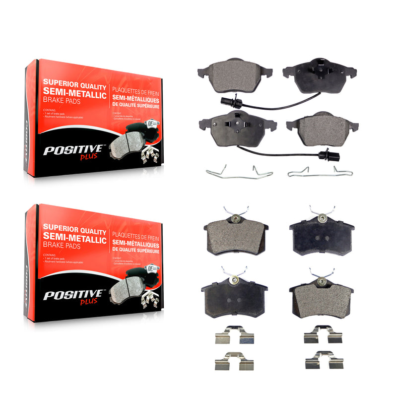 Positive Plus KPF-100380 Disc Brake Pad for 2002-2004 Audi A4, Audi A6 Quattro and More - Front and Rear